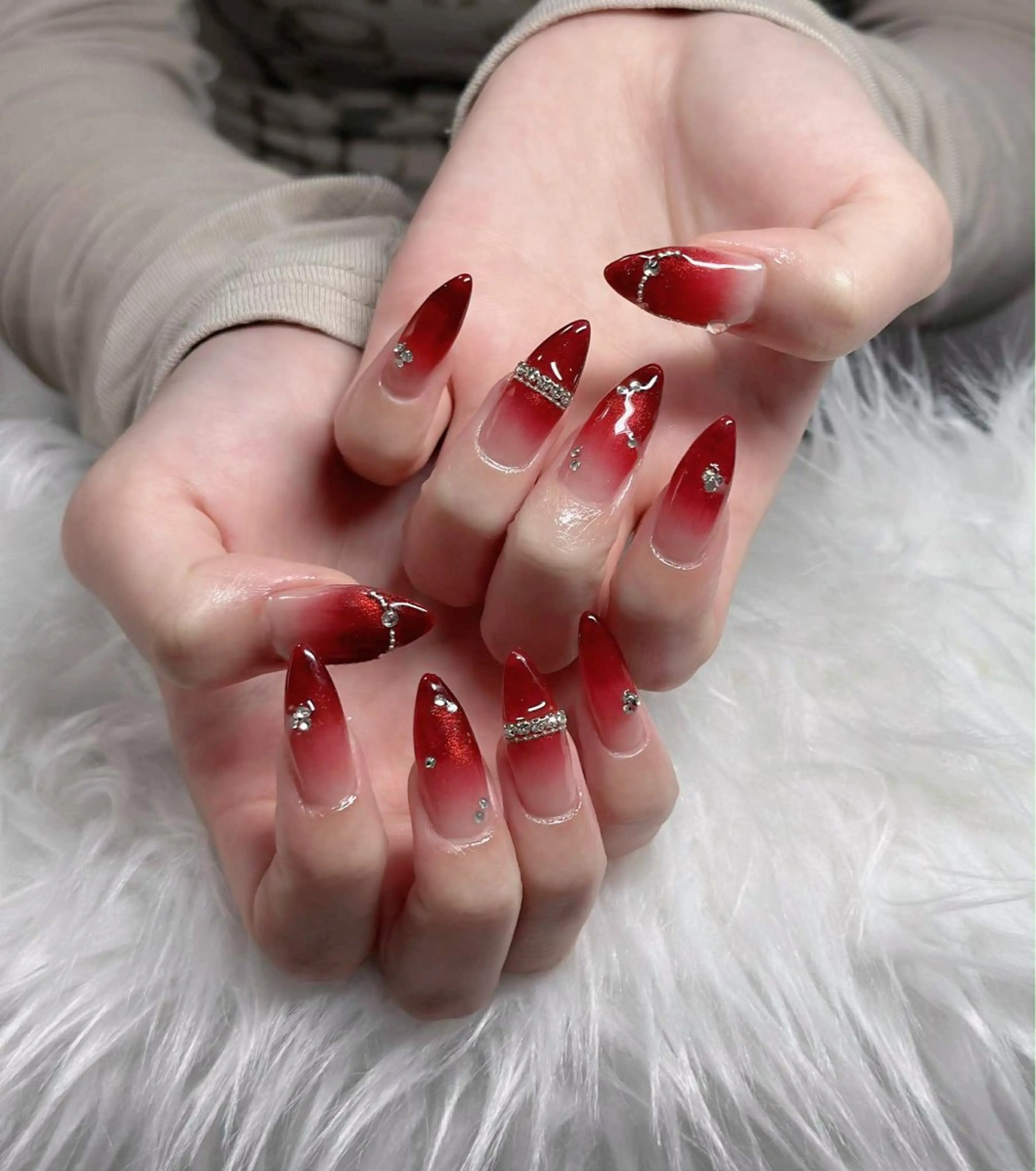 ネイル オーロラネイル フレンチネイル グラデーション ハロウィン 氷ネイル・うるうるネイル ハンドネイル H.baby Nail Salonのネイルデザイン