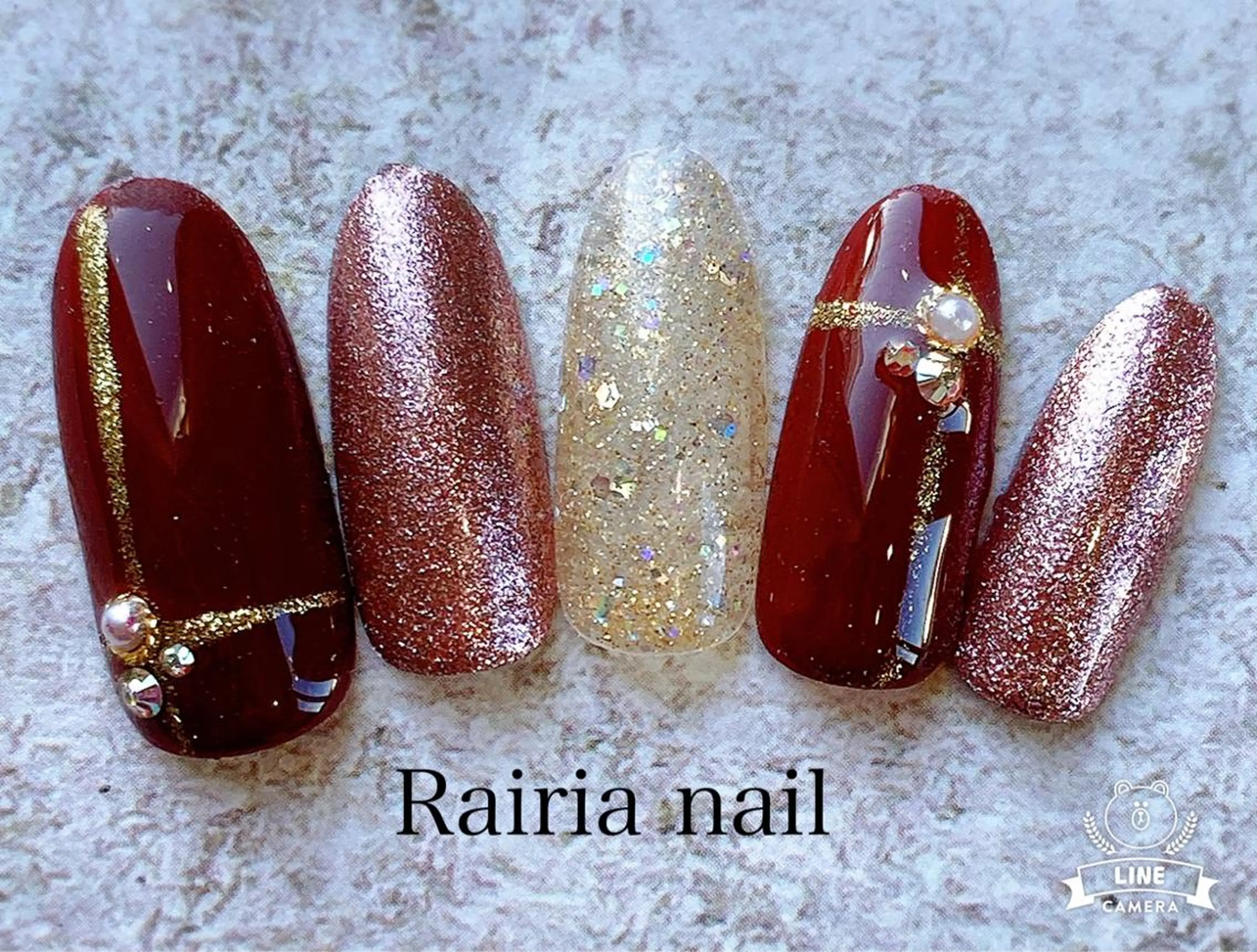 ネイル アートネイル ジェルネイル パラジェル 冬ネイル Rairia nail本八幡店のネイルデザイン