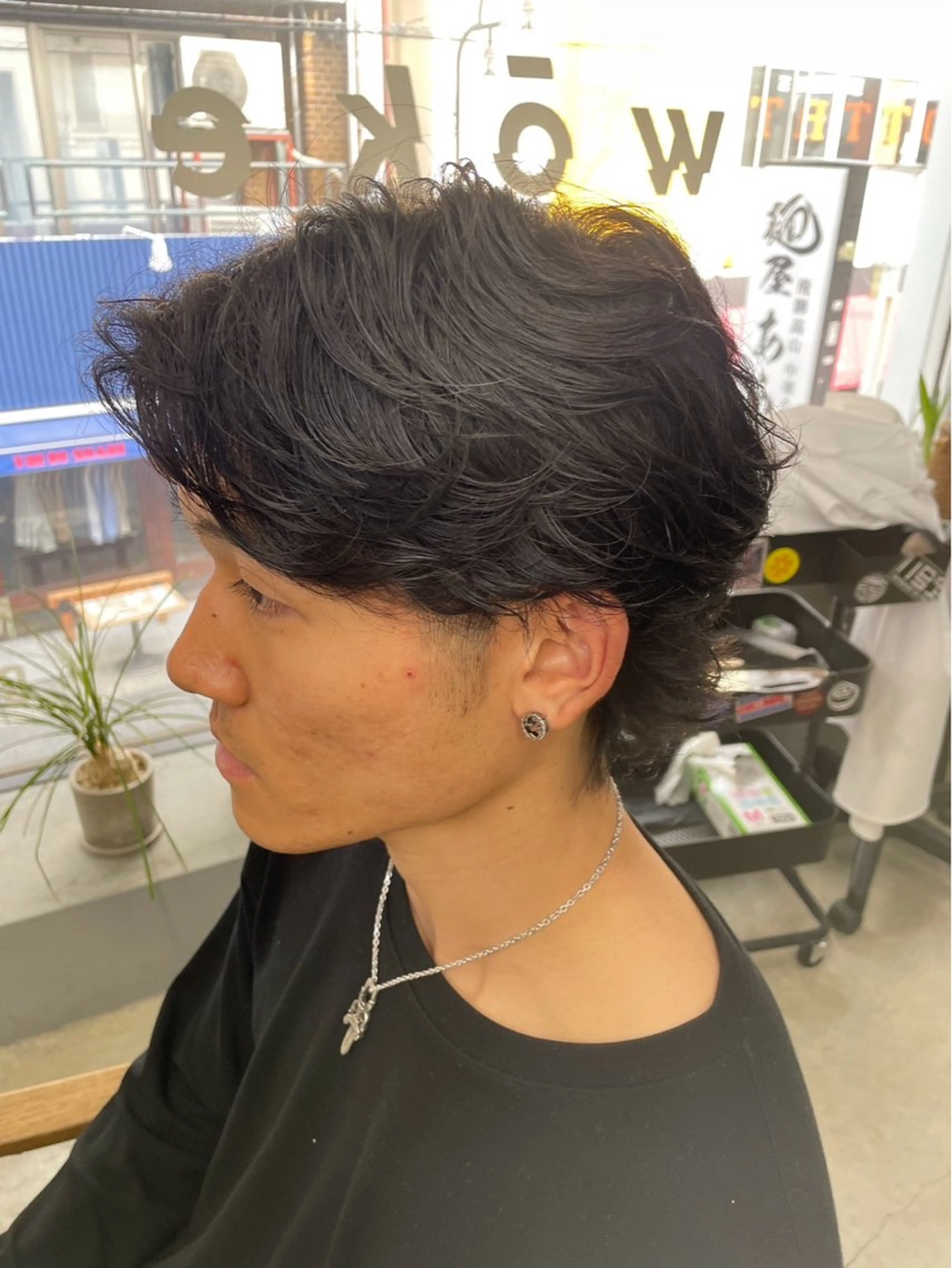 ショート パーマ メンズ カット パーマ メンズ専門サロン wokeのヘアスタイル