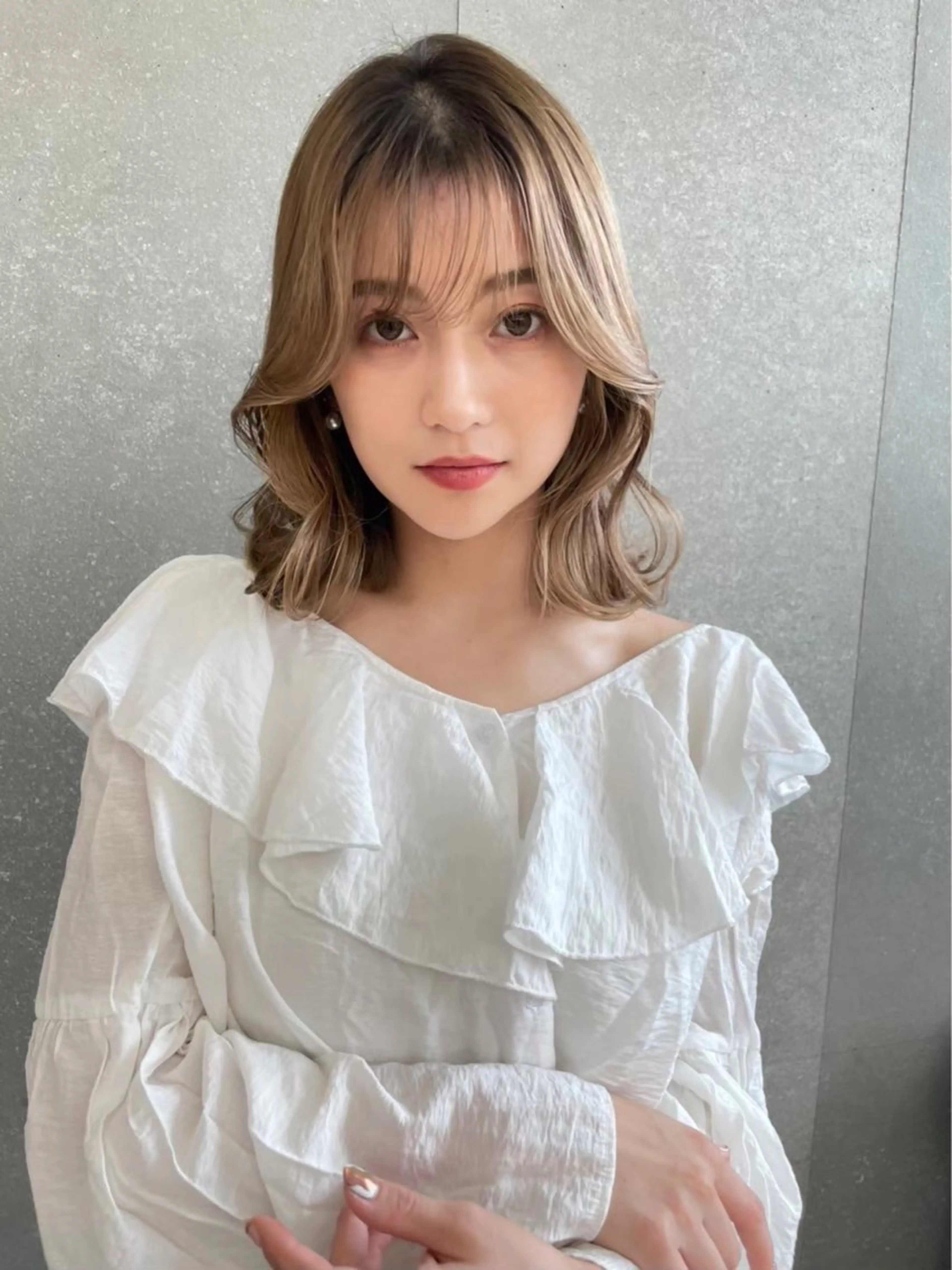 ミディアム くびれヘア 🍀似合わせカラー 髪質改善　YUTOのヘアスタイル