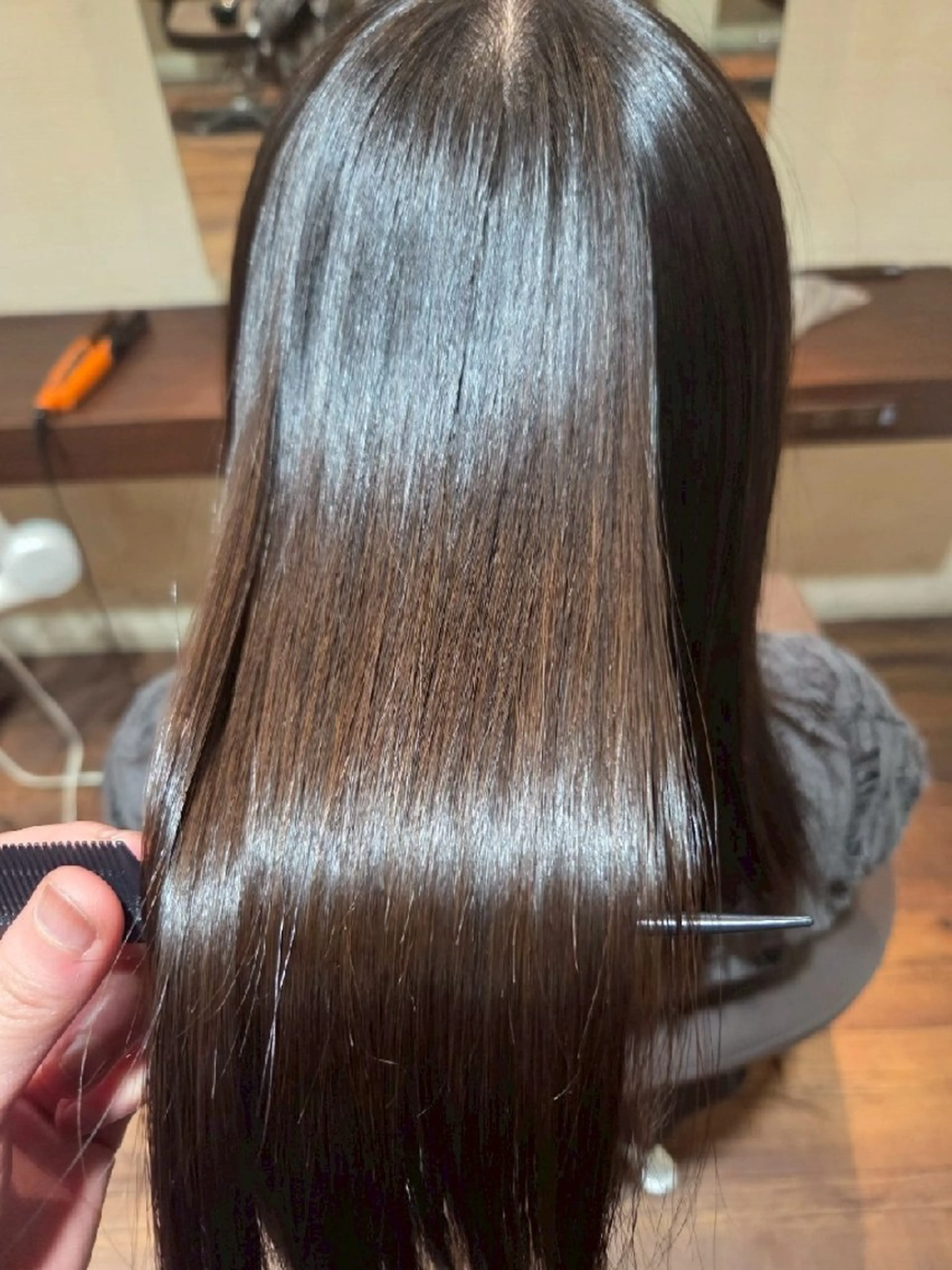 セミロング パーマ セミロングパーマ ストレートパーマ 縮毛矯正 Art hair RIDE石山店所属・杉本 小夜のヘアスタイル