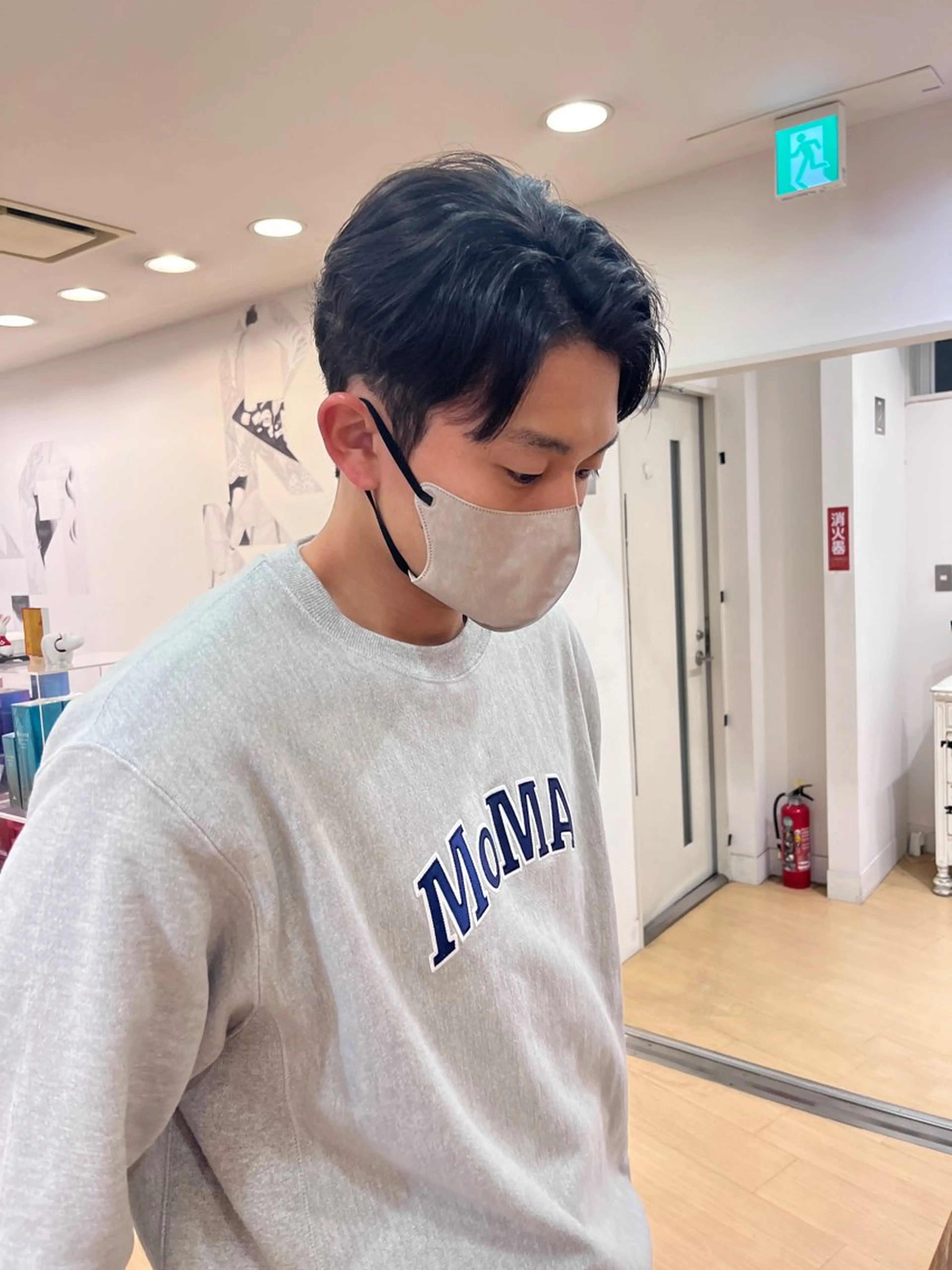 パーマ メンズ センターパート メンズパーマ 縮毛矯正 ストレートパーマ カット 縮毛矯正 トリートメント 💠つたふうか/ 韓国/メンズヘア💠のヘアスタイル