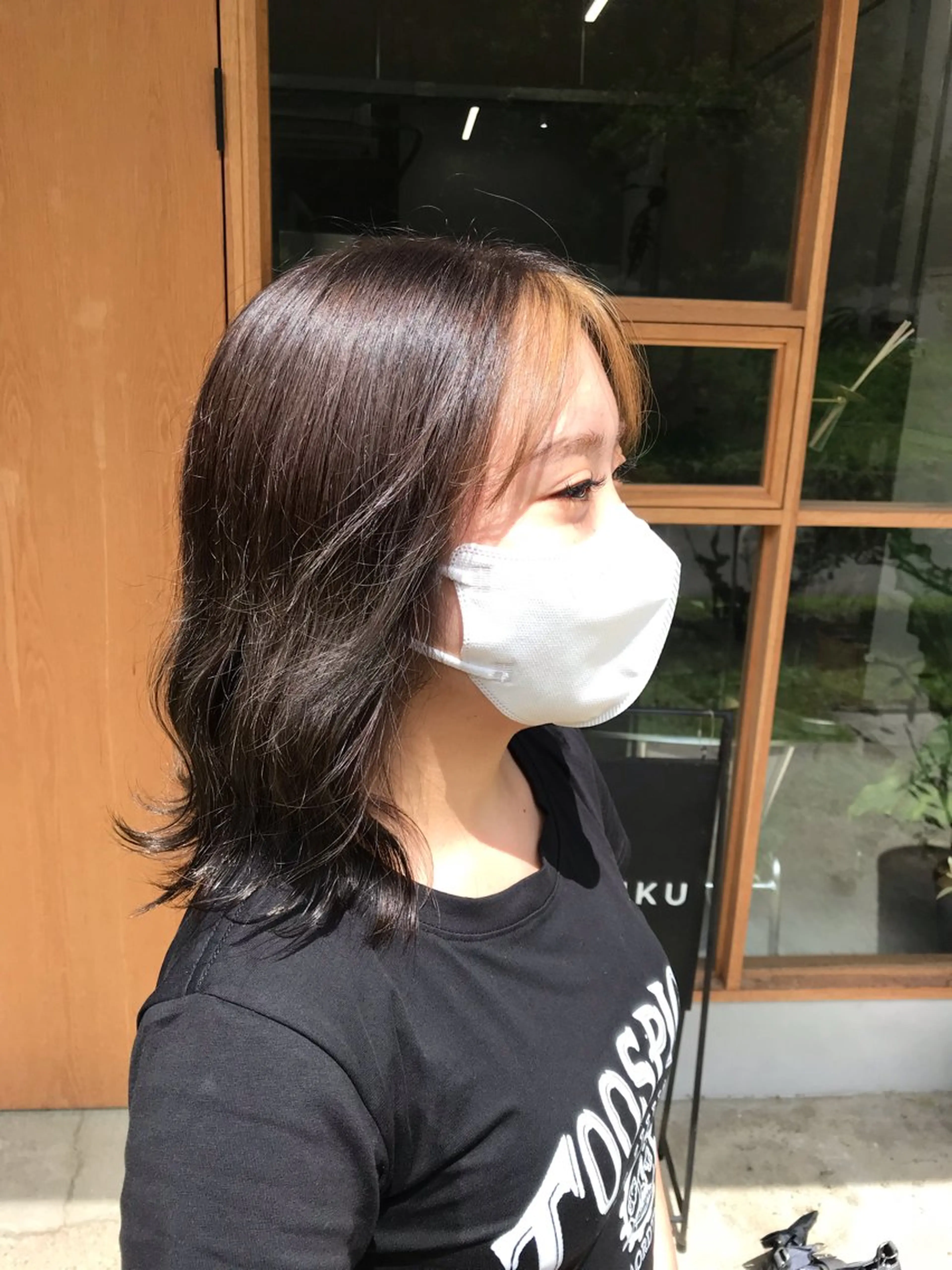 セミロング カラー muku所属・レディースカット モデル/ayunaのヘアスタイル