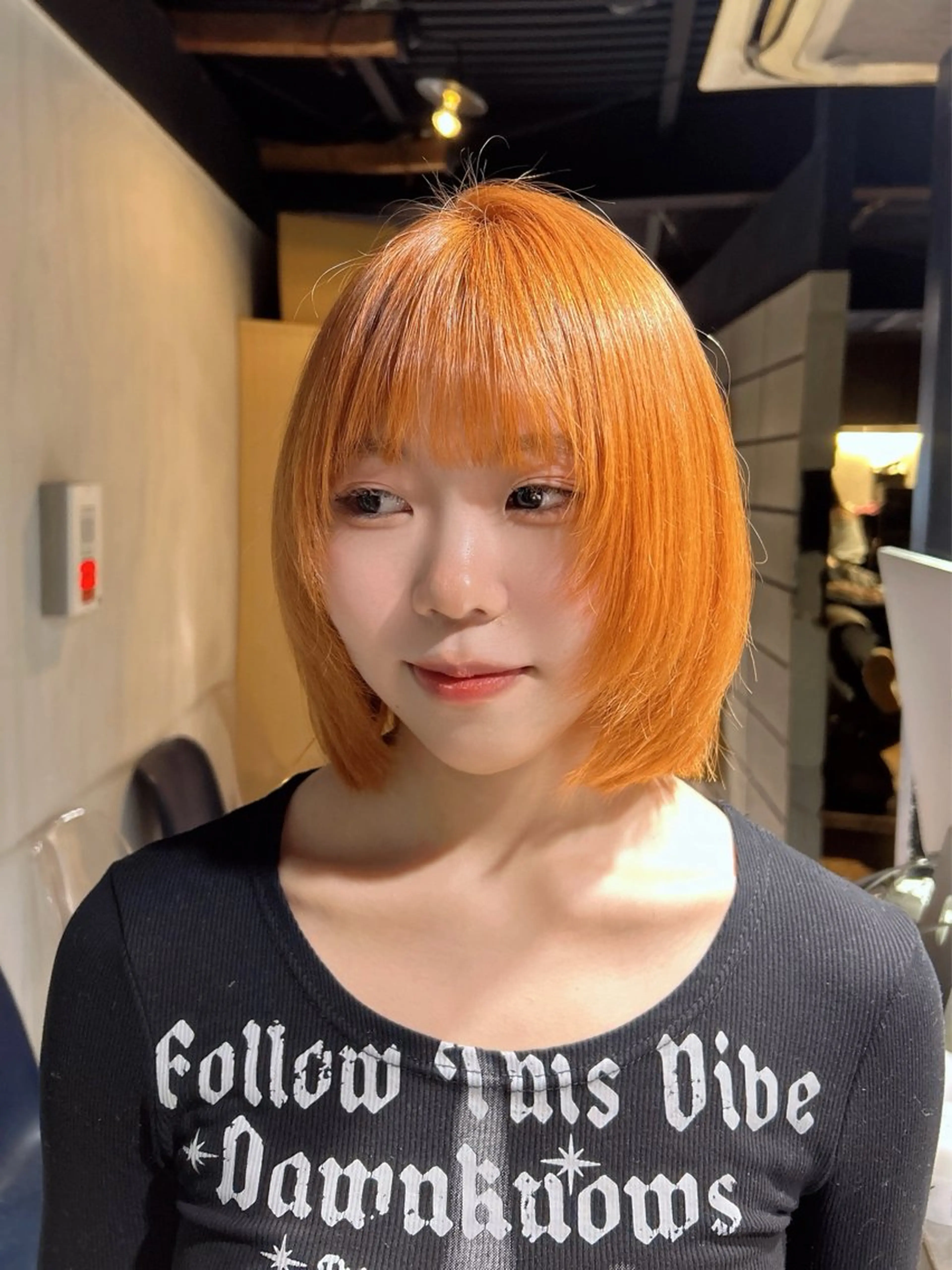 ミディアム ボブレイヤー ボブ レイヤーカット カット ヘアカラー トリートメント ヘッドスパ 韓国Style♡ Nanami🇰🇷のヘアスタイル