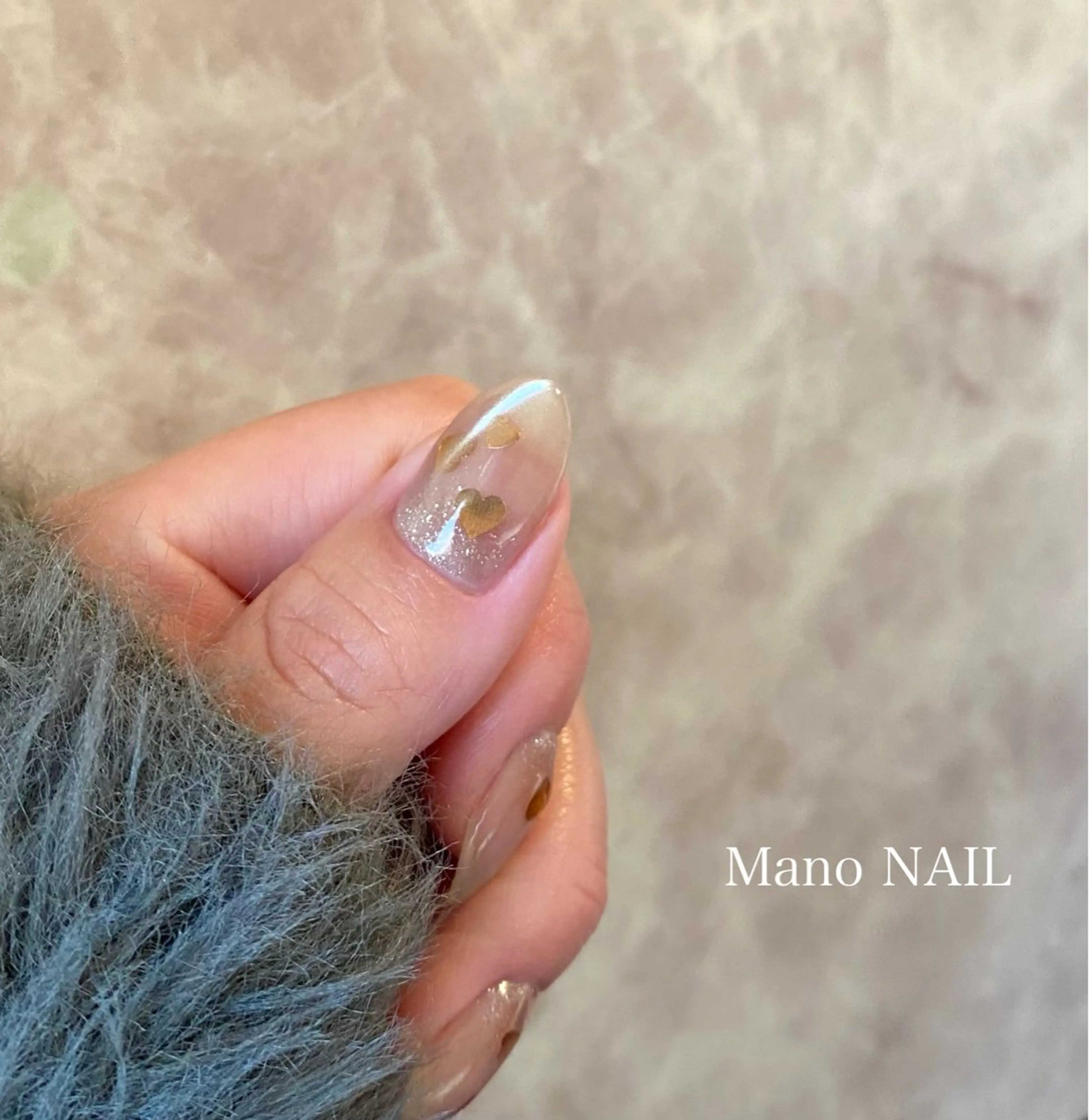 ネイル ハート ハンドネイル Mano NAILのネイルデザイン