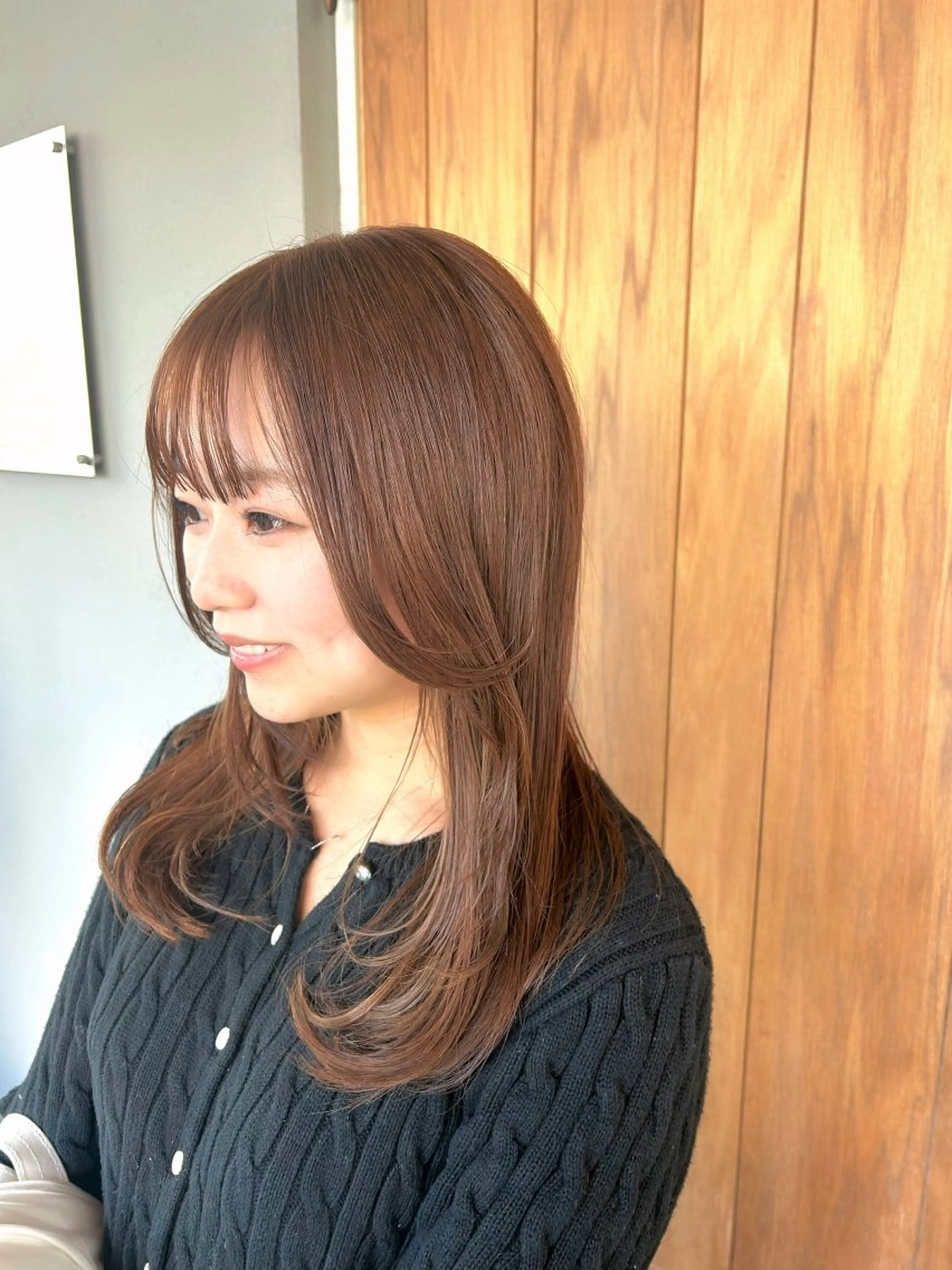 ロング カラー 顔まわりレイヤー 顔周りカット レイヤーカット ufu所属・🫧KOWATA KASUMI🫧のヘアスタイル