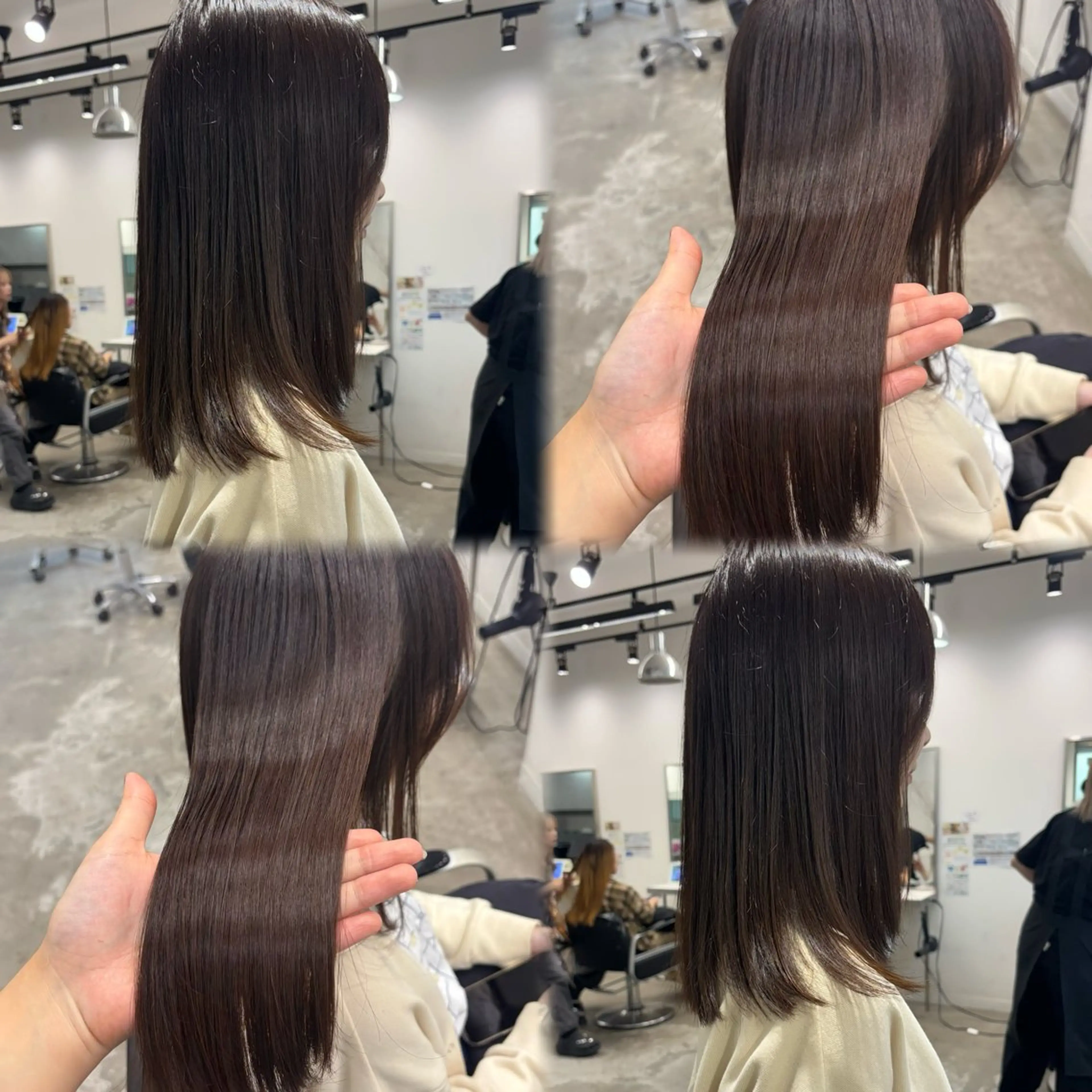 セミロング カラー カット ヘアカラー トリートメント 髪質改善/縮毛矯正/ 暖色カラー🎀🪞のヘアスタイル