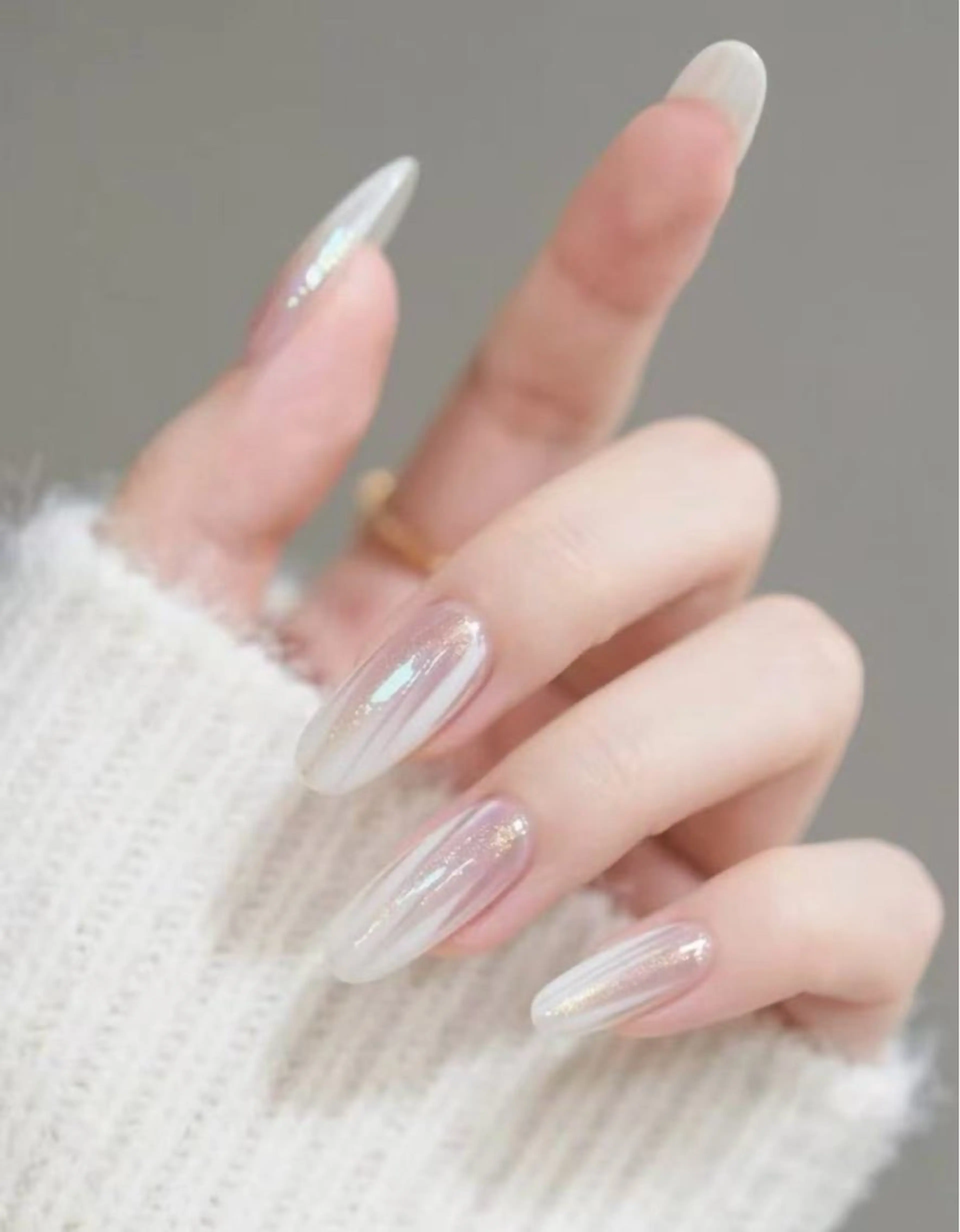 練習モデル🎶チップ長さだし💅ミラーネイルの写真