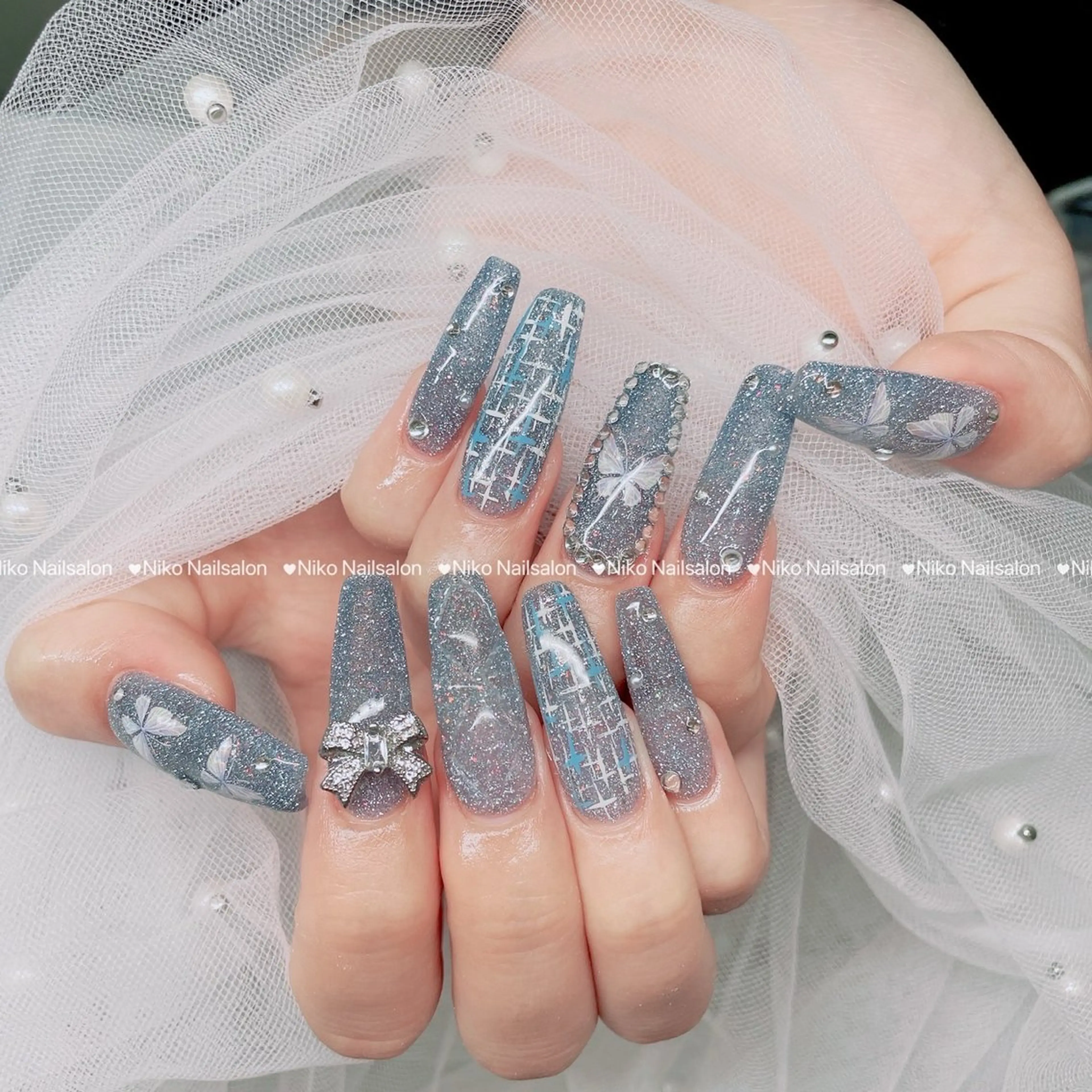 ネイル チークネイル 長さ出し フットネイル フレンチネイル ジェルネイル Niko Nail salon 銀座本店のネイルデザイン