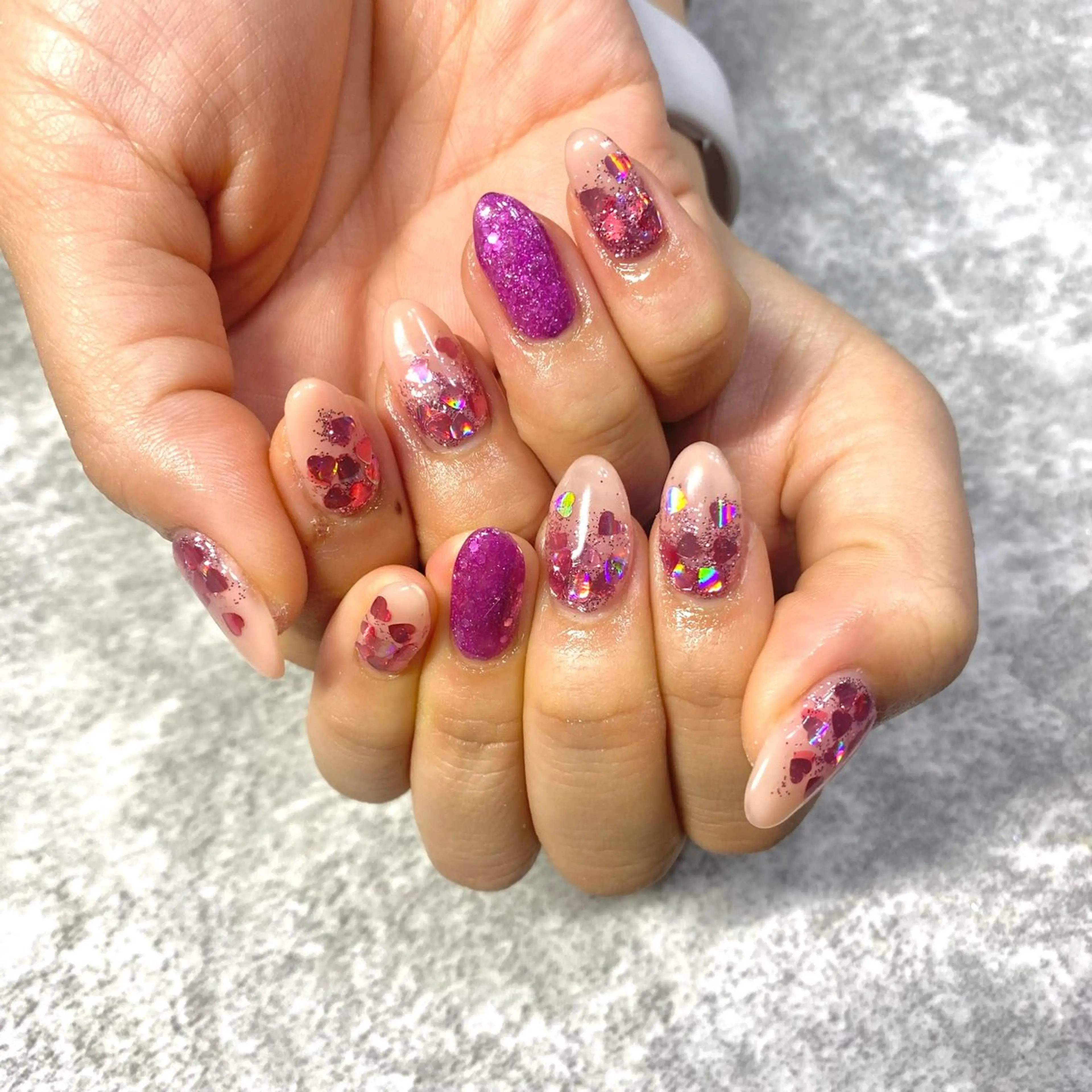 ネイル ハート ハンドネイル ★Rinail... .のネイルデザイン