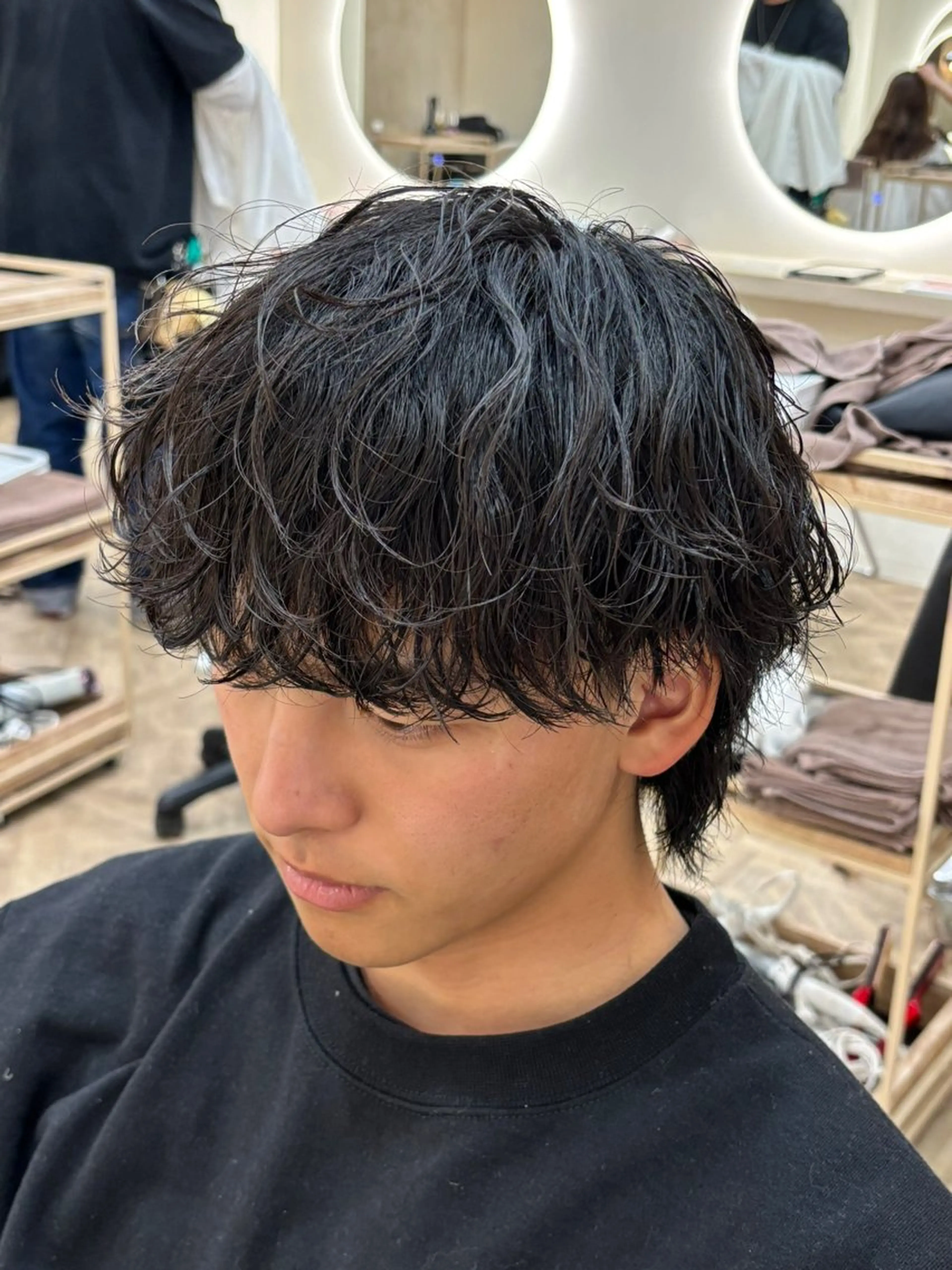 ショート パーマ メンズ 波巻きパーマ カット パーマ トリートメント パーマ職人DAIKI ツイスパ/波巻きのヘアスタイル