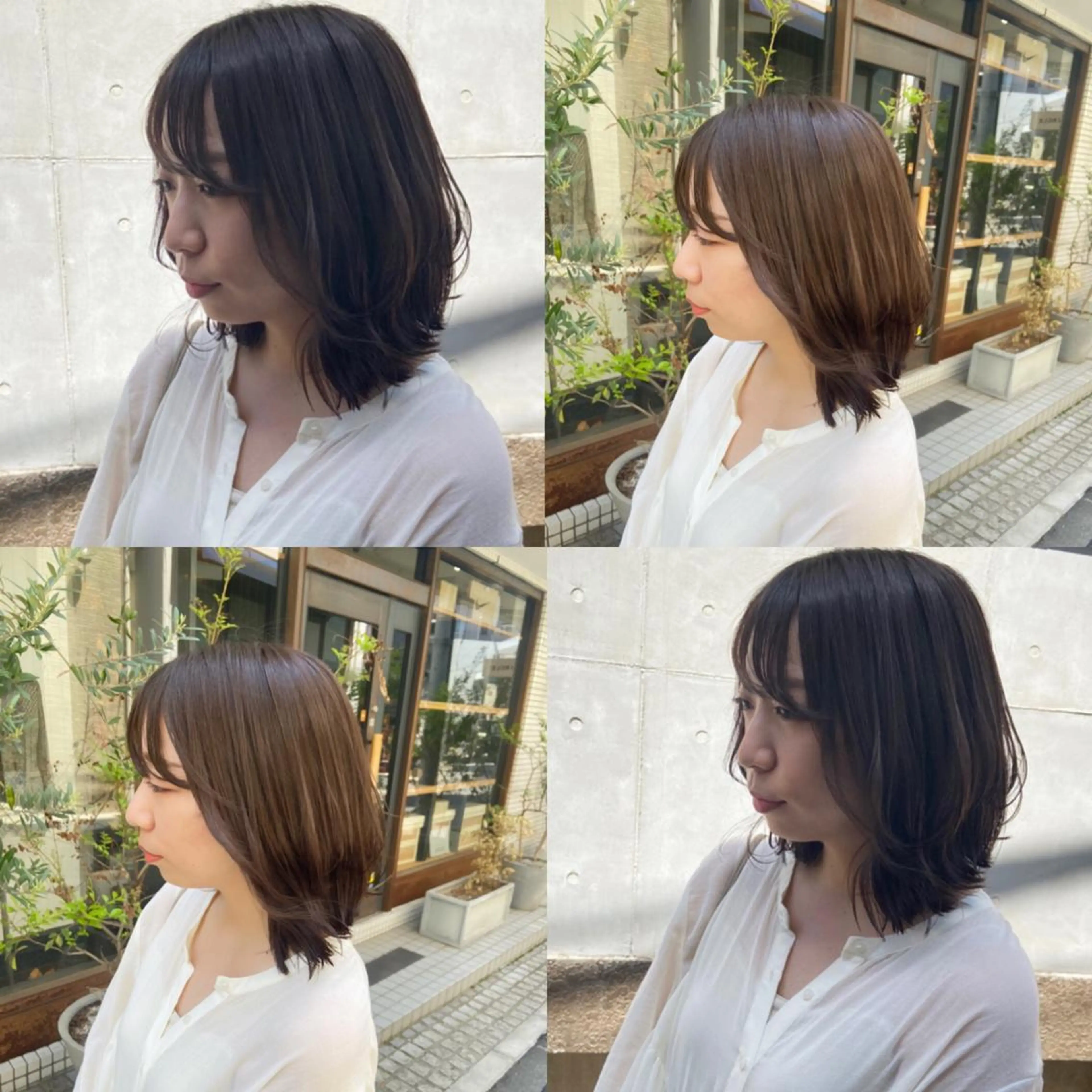 ミディアム カラー ベージュカラー 透明感カラー 外国人風カラー ヘアカラー トリートメント ヘッドスパ ヘアセット カジュアルを女っぽく 𝗮𝘆𝗮𝗰𝗼のヘアスタイル