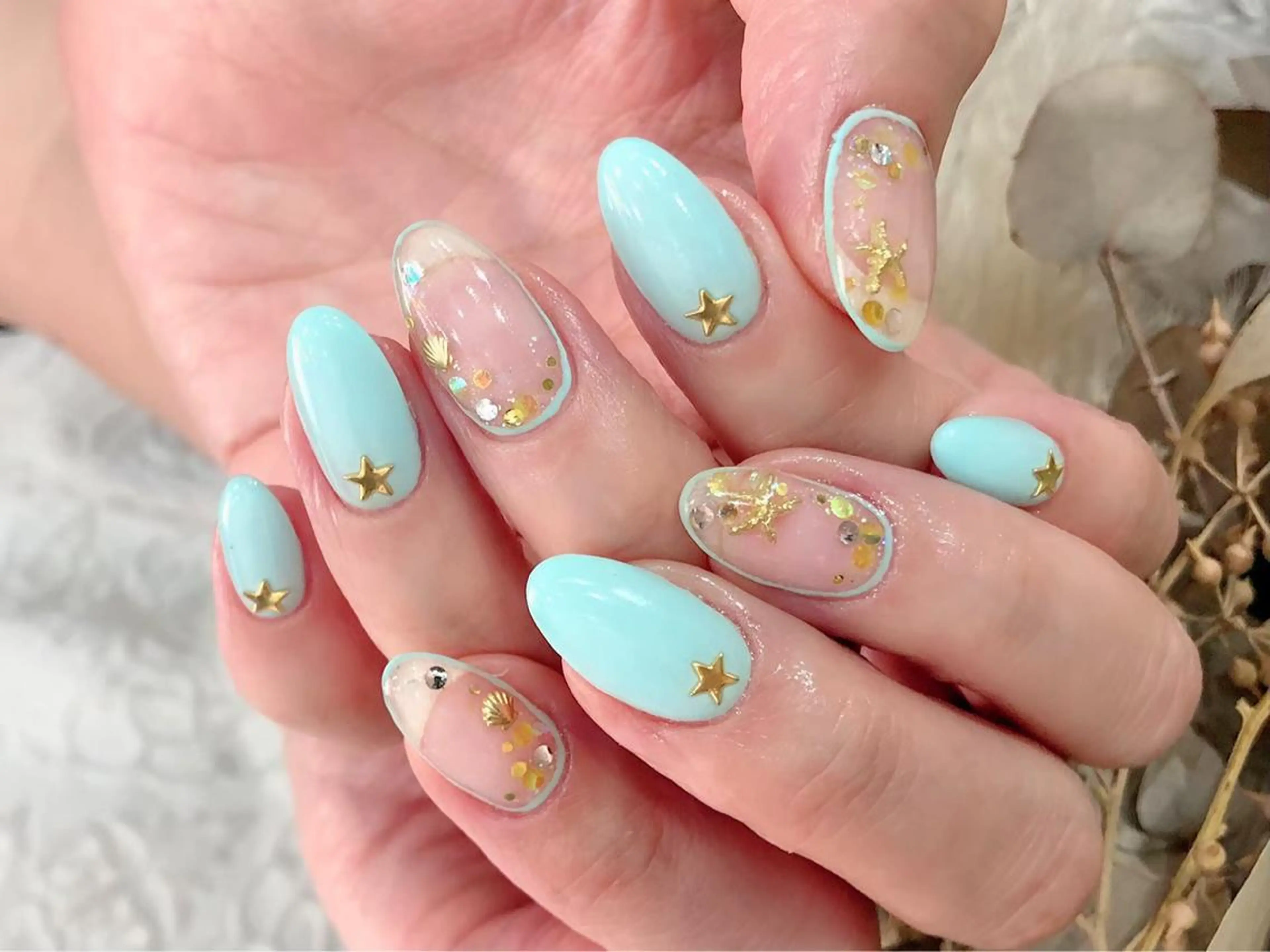 ネイル 夏ネイル ハンドネイル ハンドケア nailsalon mintのネイルデザイン