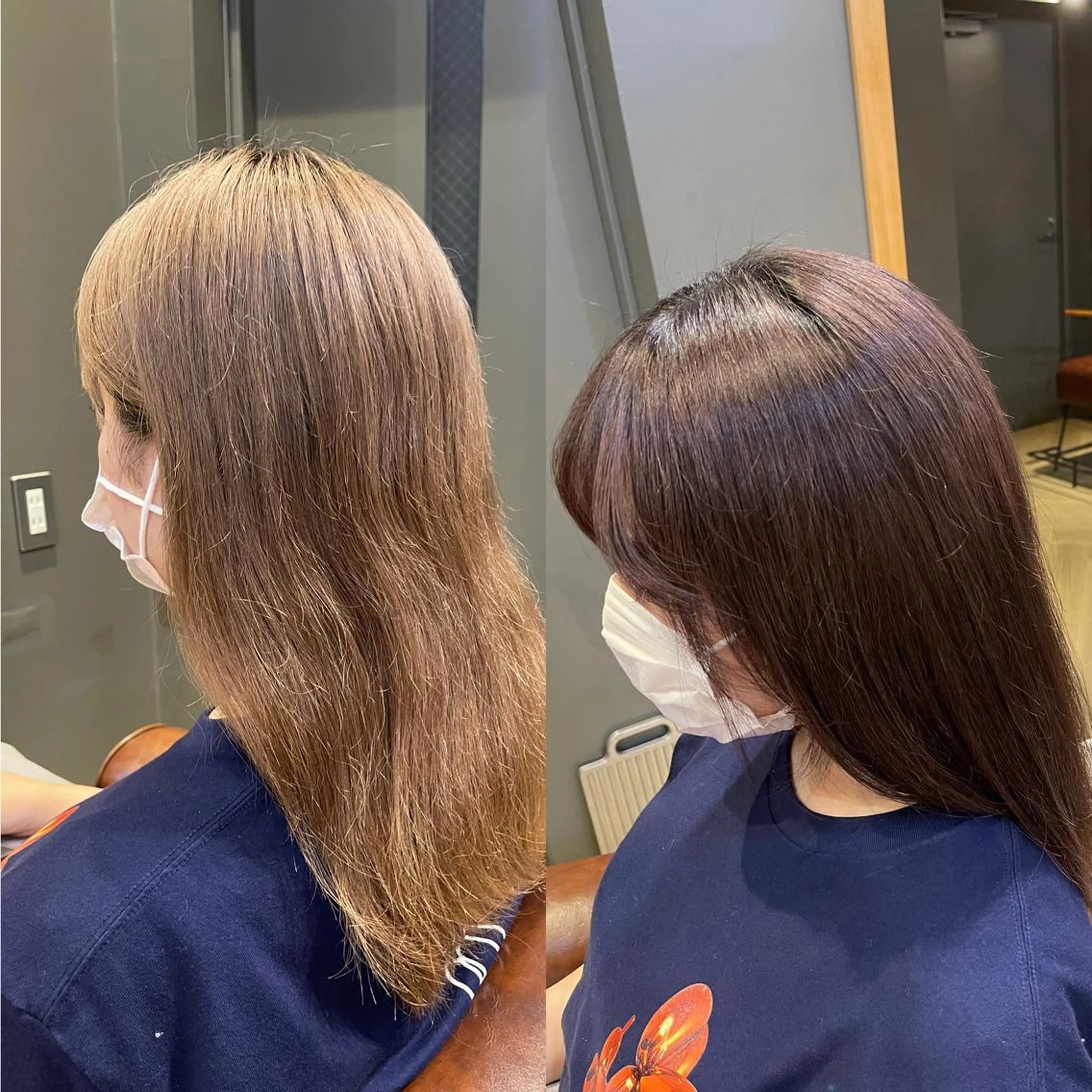 セミロング トリートメント 艶カラー/艶髪矯正 LOANA鈴木のヘアスタイル