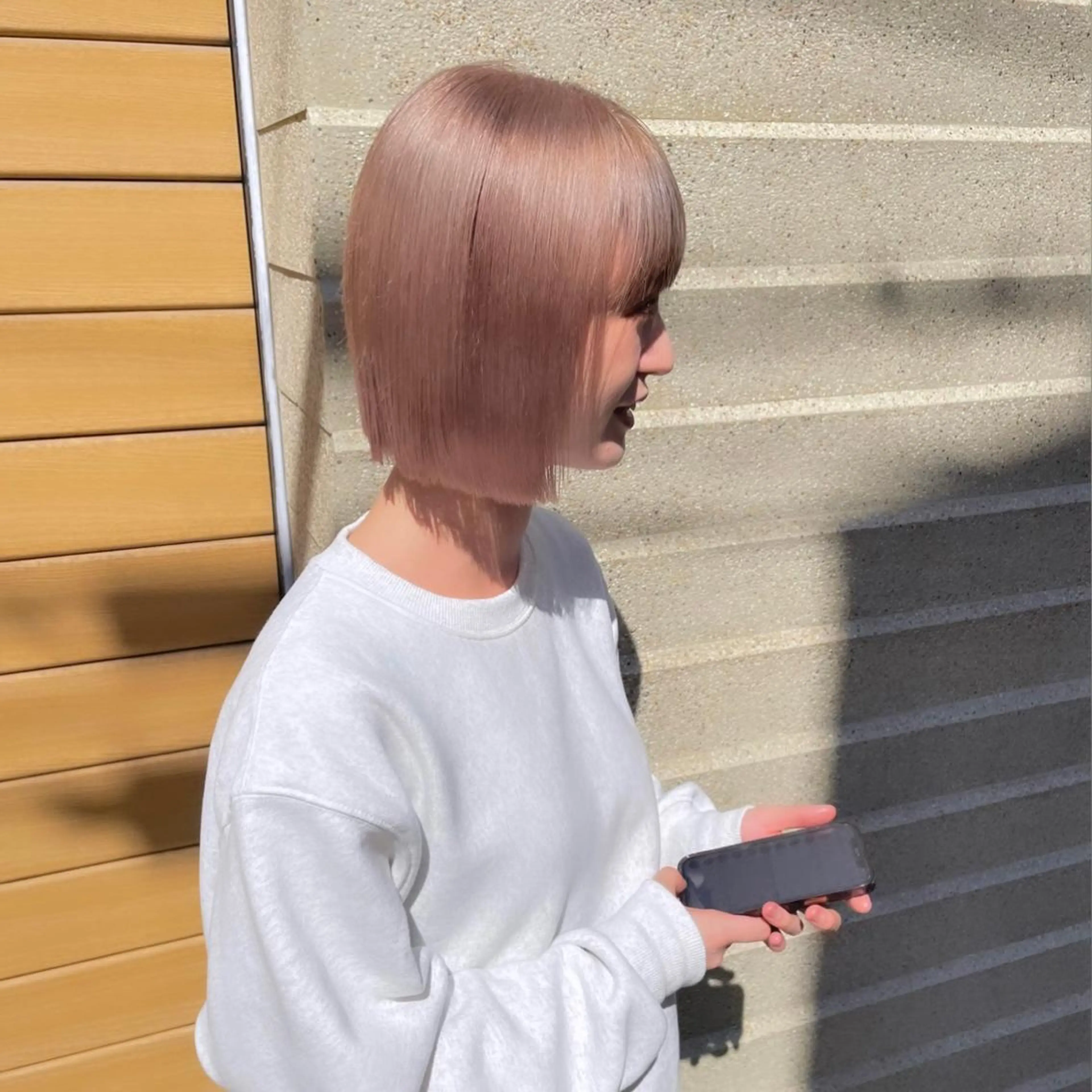 ショート アッシュ ピンクブラウン パープルカラー ボブ 学生 当日予約大歓迎💕/ Chisatoのヘアスタイル