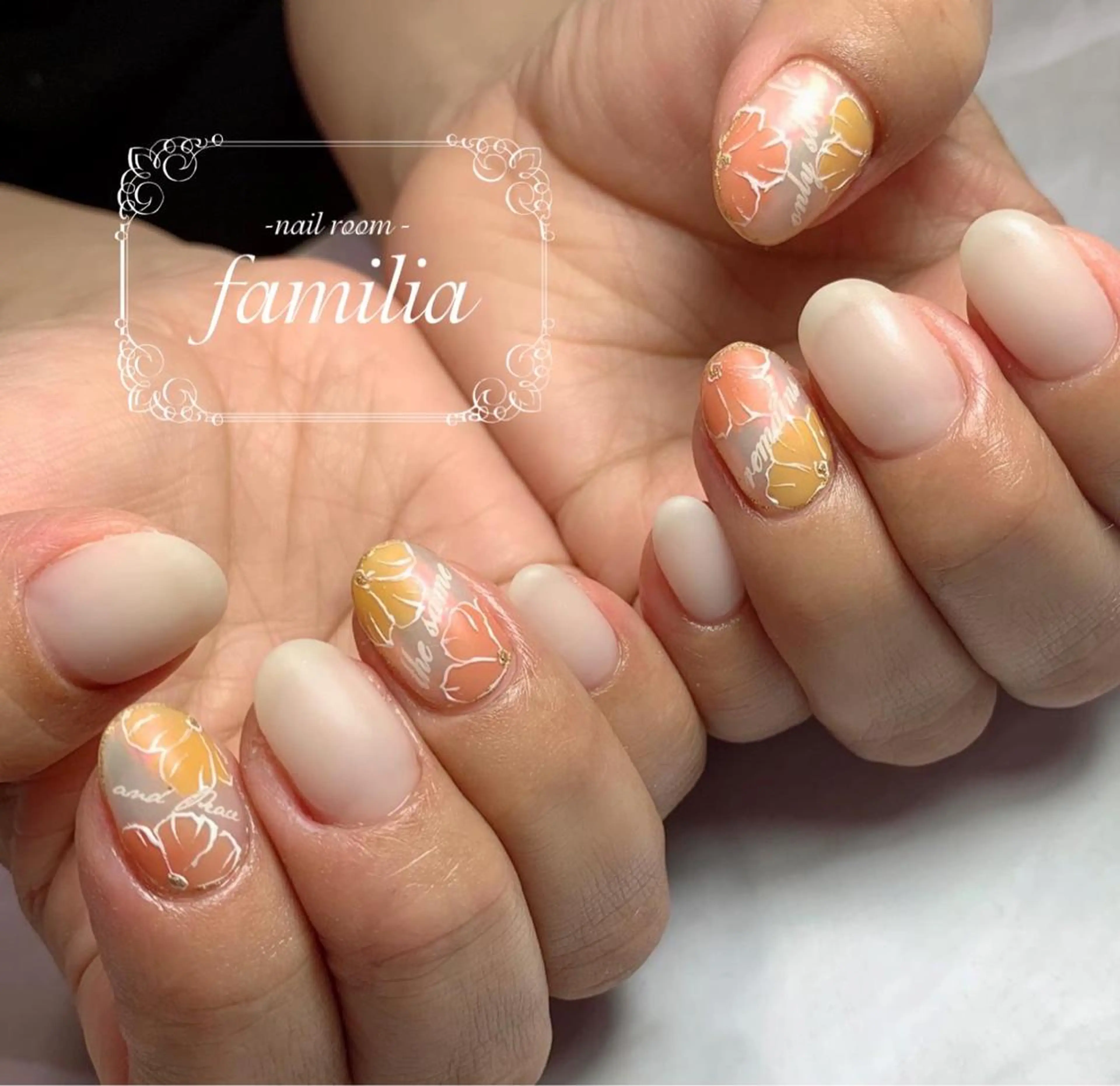 ネイル アートネイル マットネイル ハンドネイル -nailroom- familiaのネイルデザイン