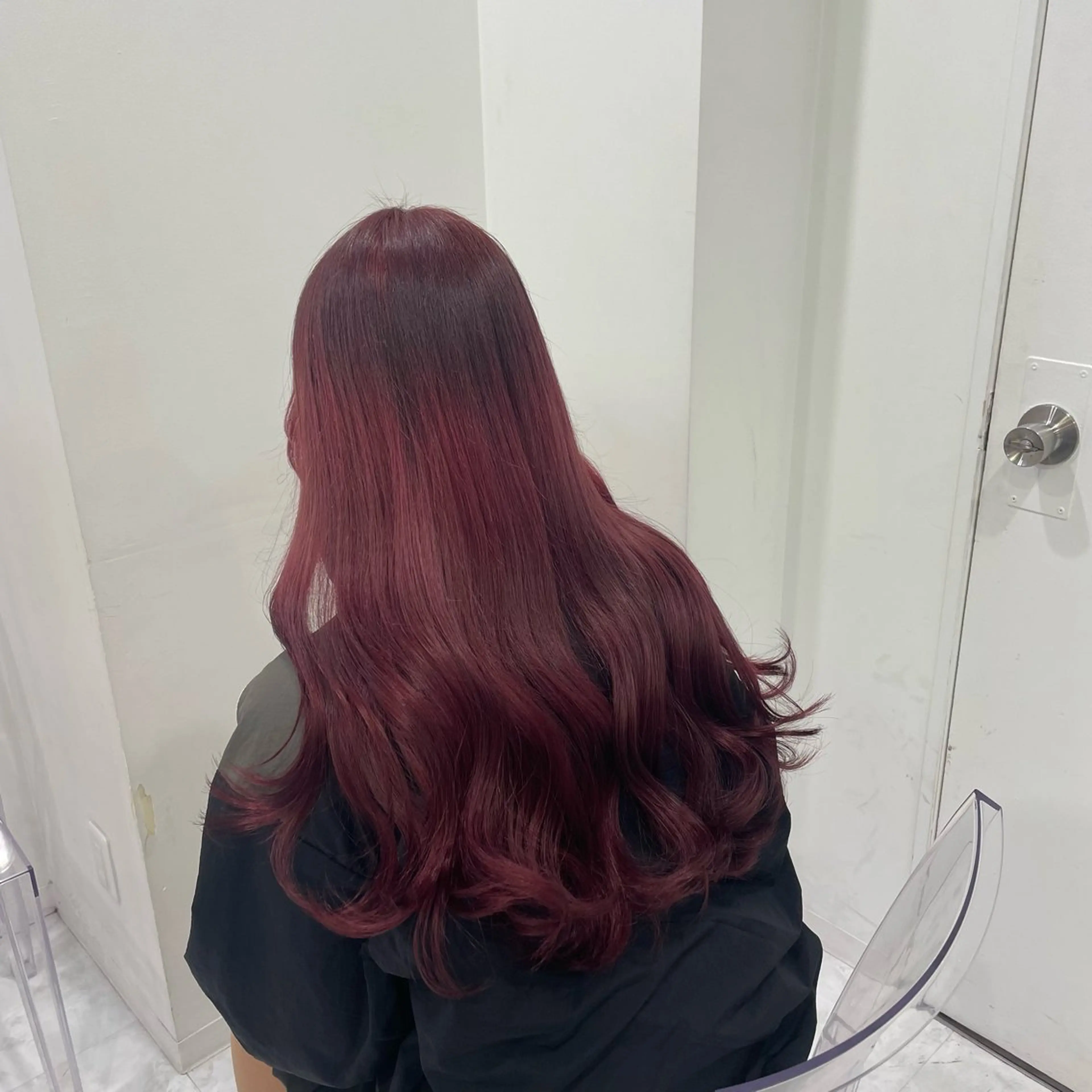 セミロング カラー ヘアカラー トリートメント ヘッドスパ ヘアセット 大人っぽ♡上品な暖色 ♡ブリーチなし♡のヘアスタイル