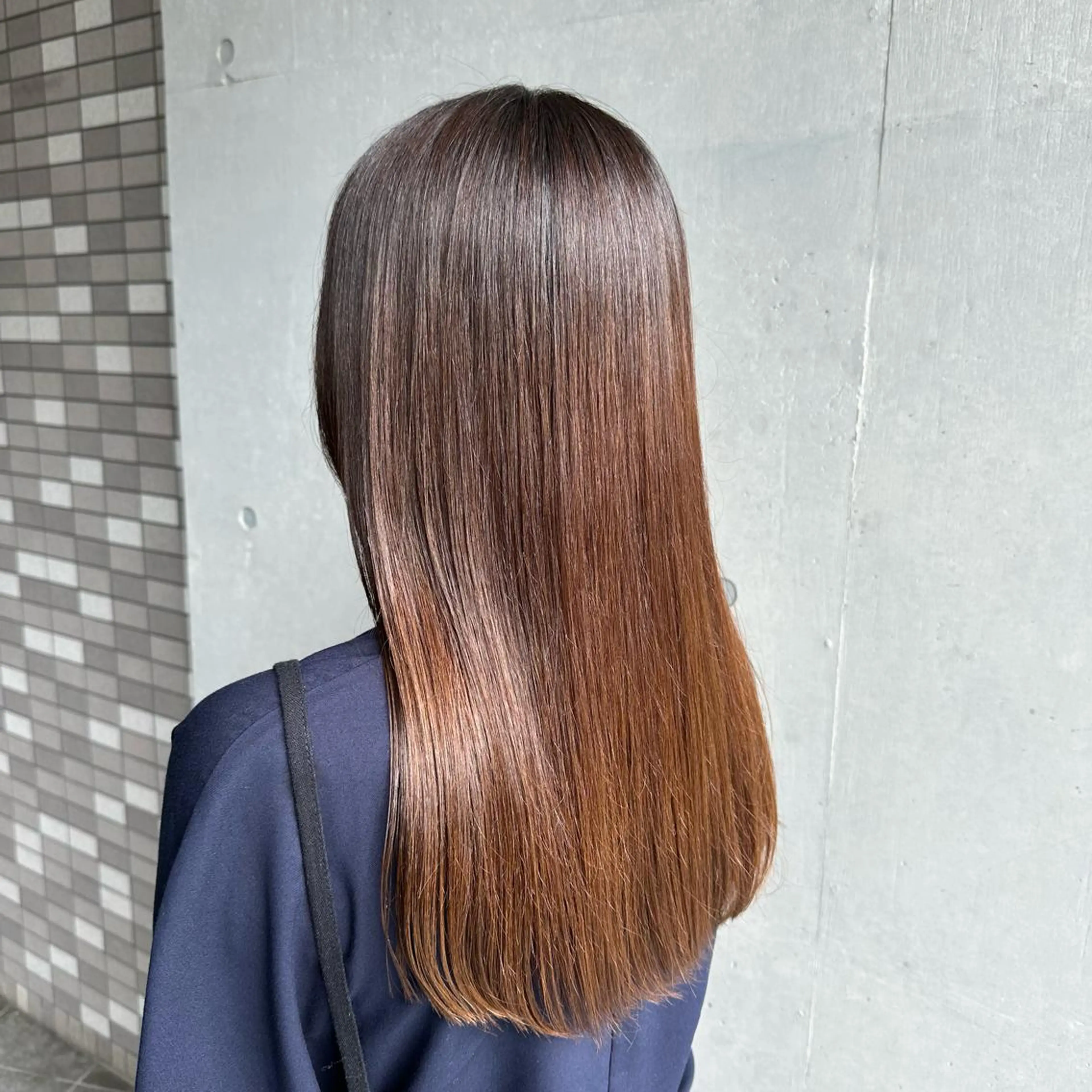 ロング カラー 縮毛矯正 カット ヘアカラー 縮毛矯正 Glanzhair 🫧‪菊池柊真🫧のヘアスタイル