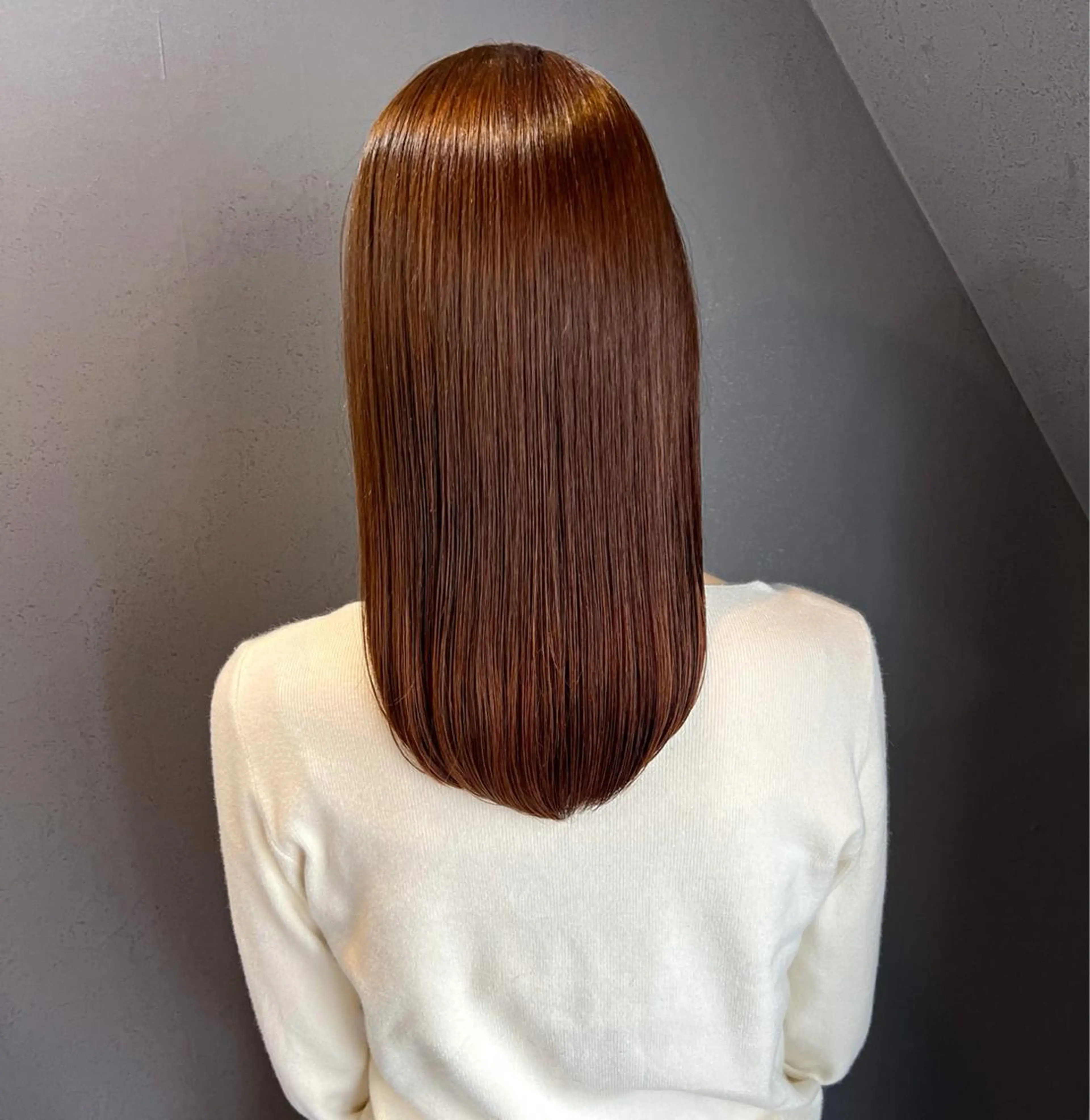 セミロング 髪質改善 ヘアカラー 縮毛矯正 トリートメント ＊くせ毛に特化＊ 【yun】のヘアスタイル