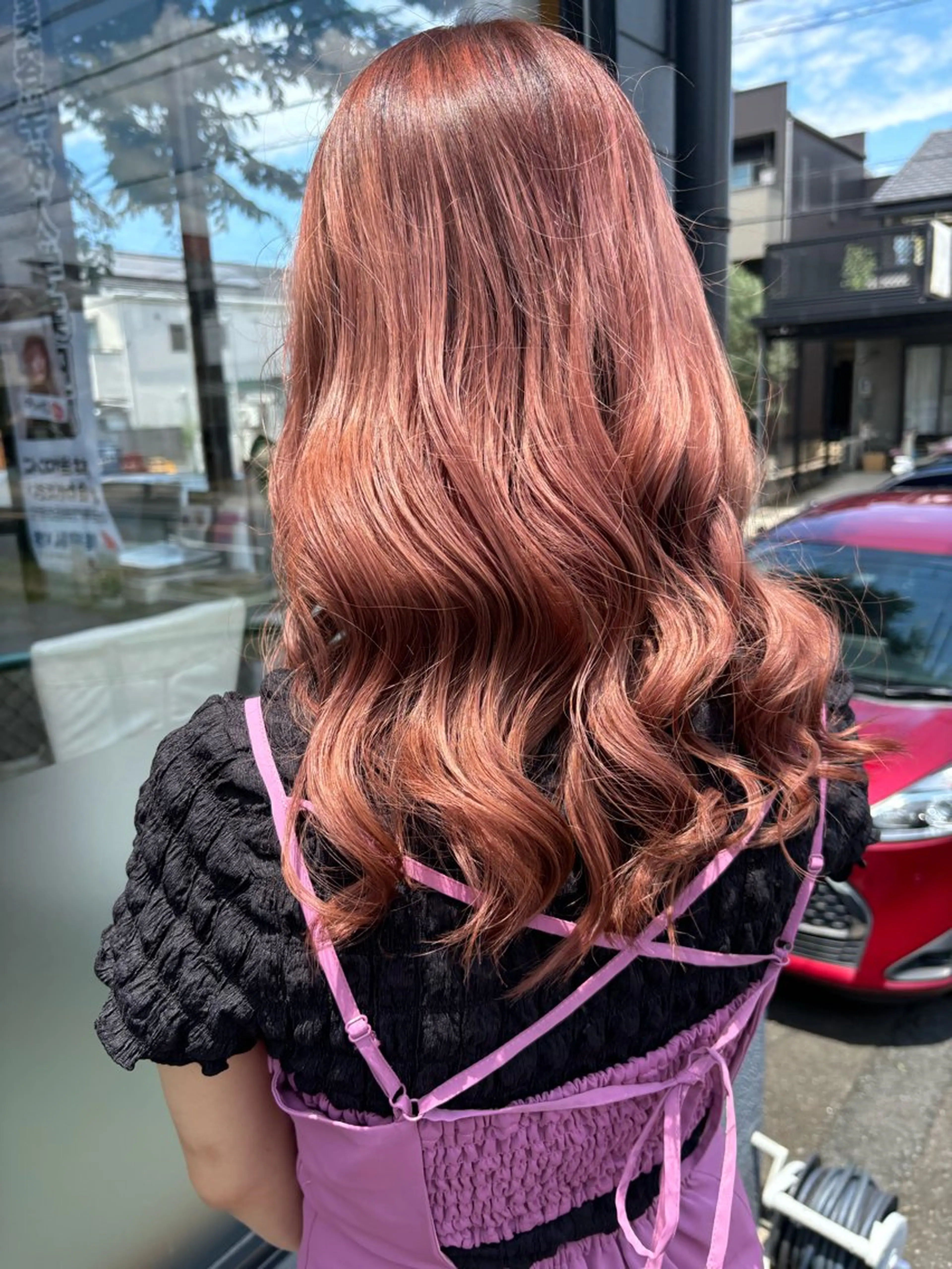 セミロング カラー カット パーマ 亀山 来未のヘアスタイル