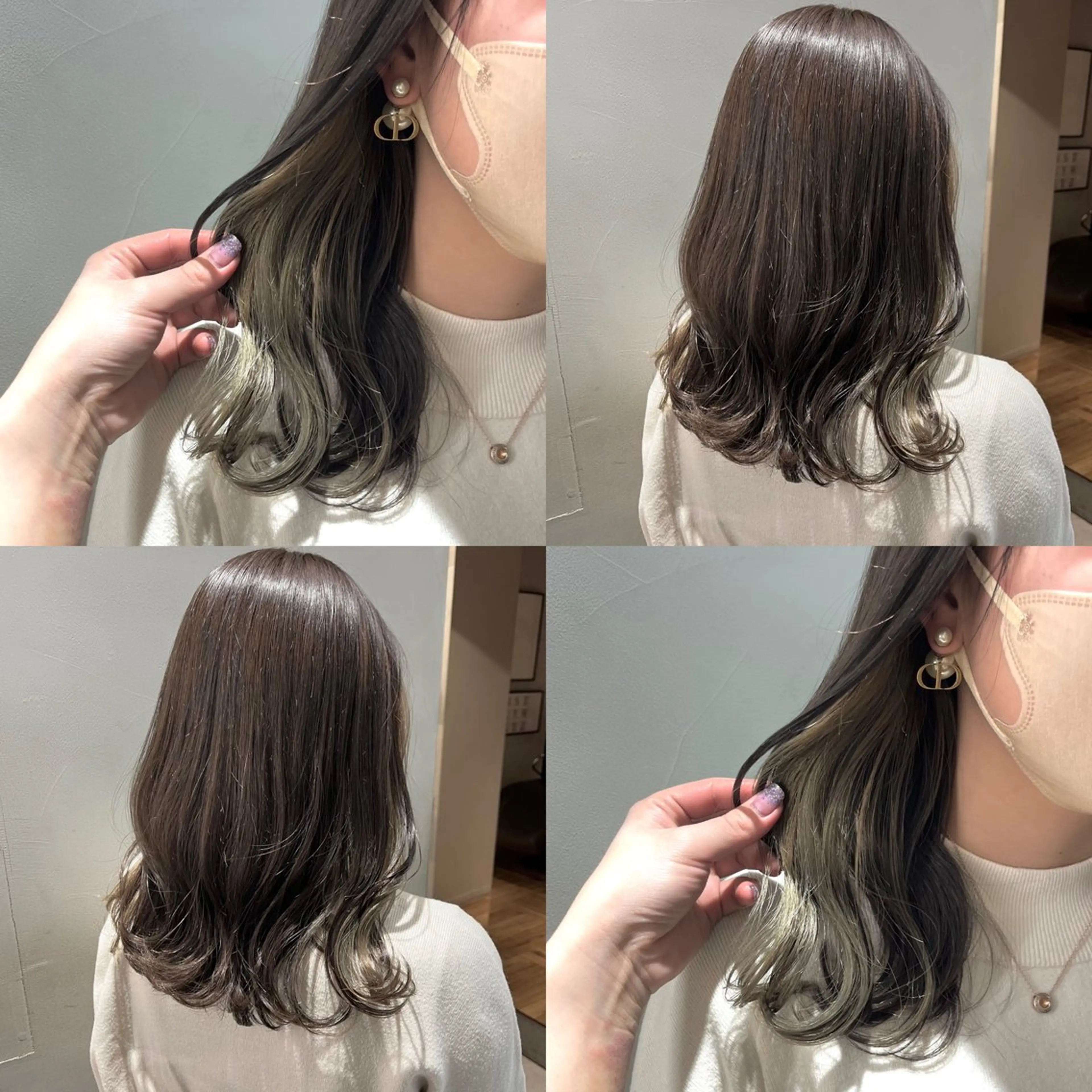 ロング カラー ヘアカラー トリートメント ナミ🩶暗髪/暖色 ❤️/透明感/縮毛のヘアスタイル