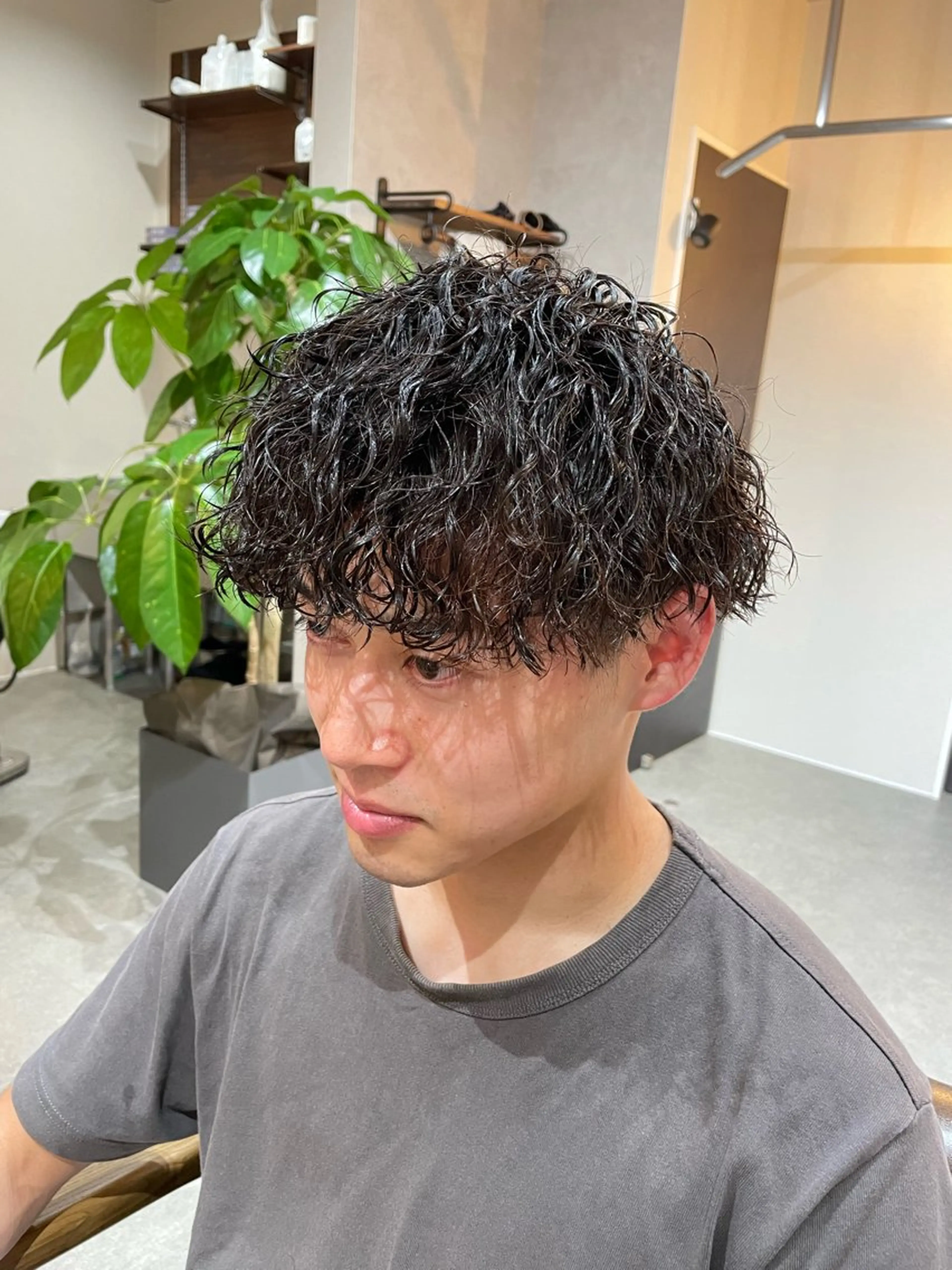 メンズ　スパイラル系パーマの写真