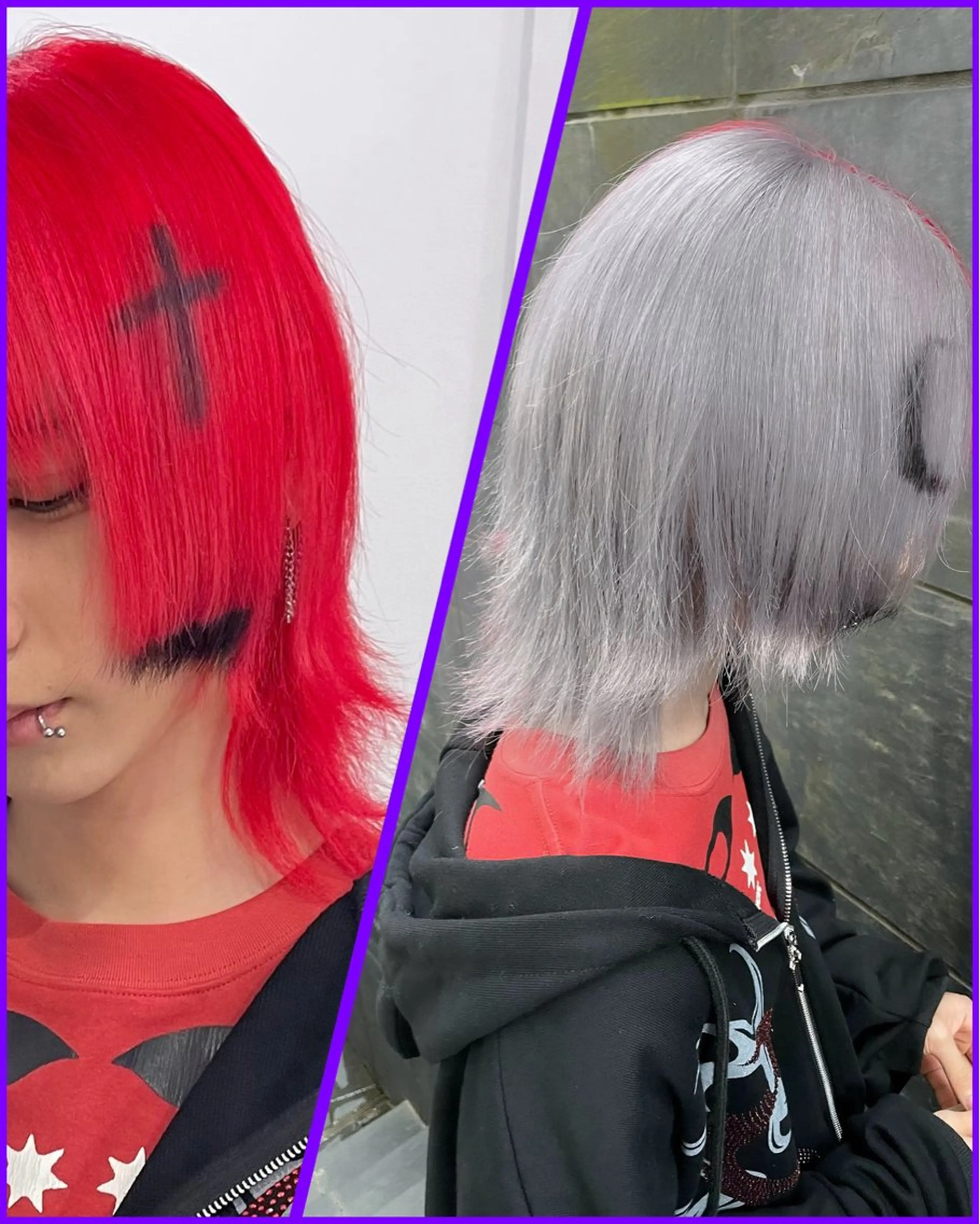カラー ヘアカラー 🍭ハイトーン/ レイヤーカット🦄のヘアスタイル