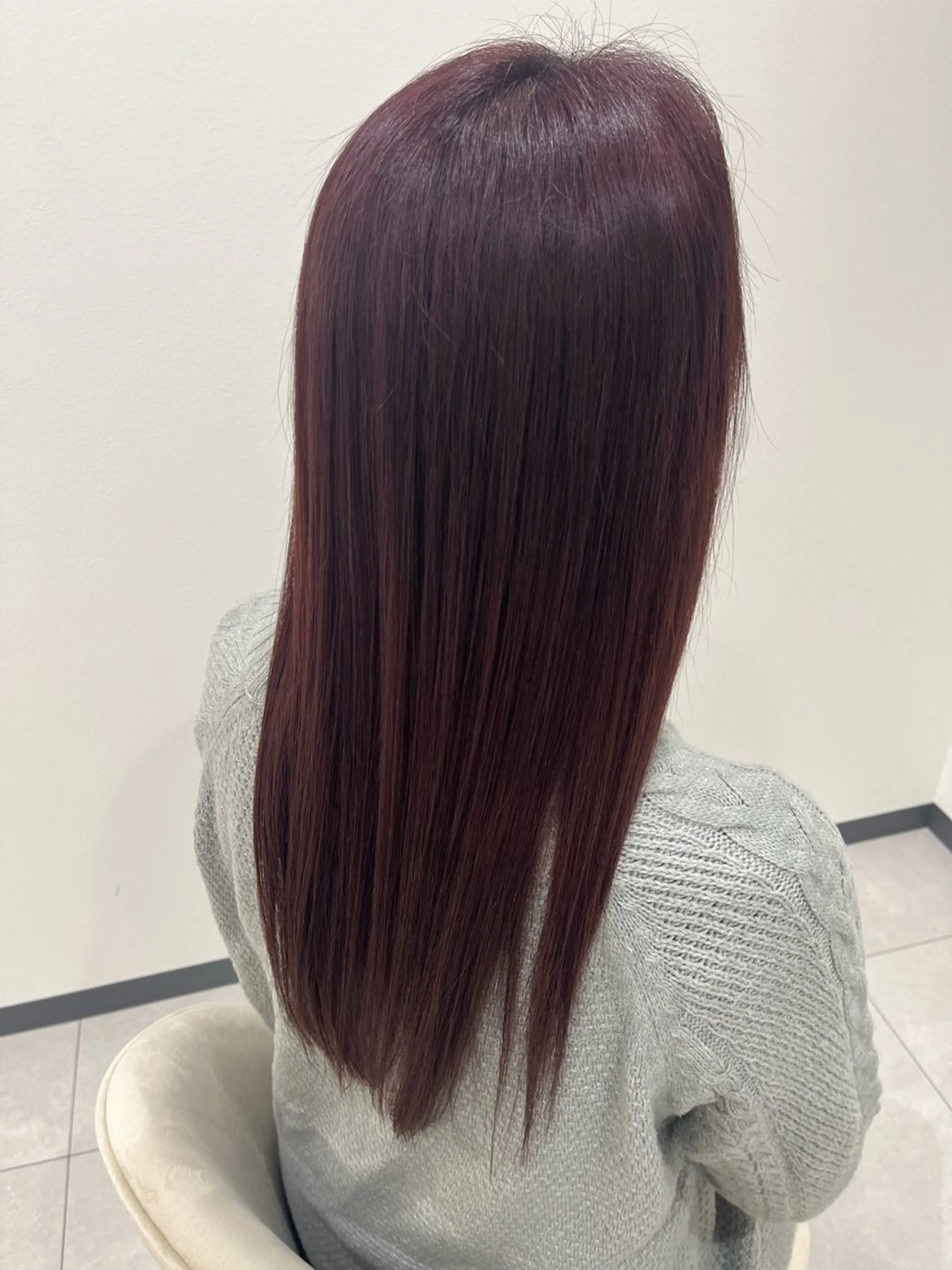 ロング カラー ラベンダーカラー ラベンダーピンク ピンクカラー N°Elune 秋田店所属・N°Elune みゆきのヘアスタイル