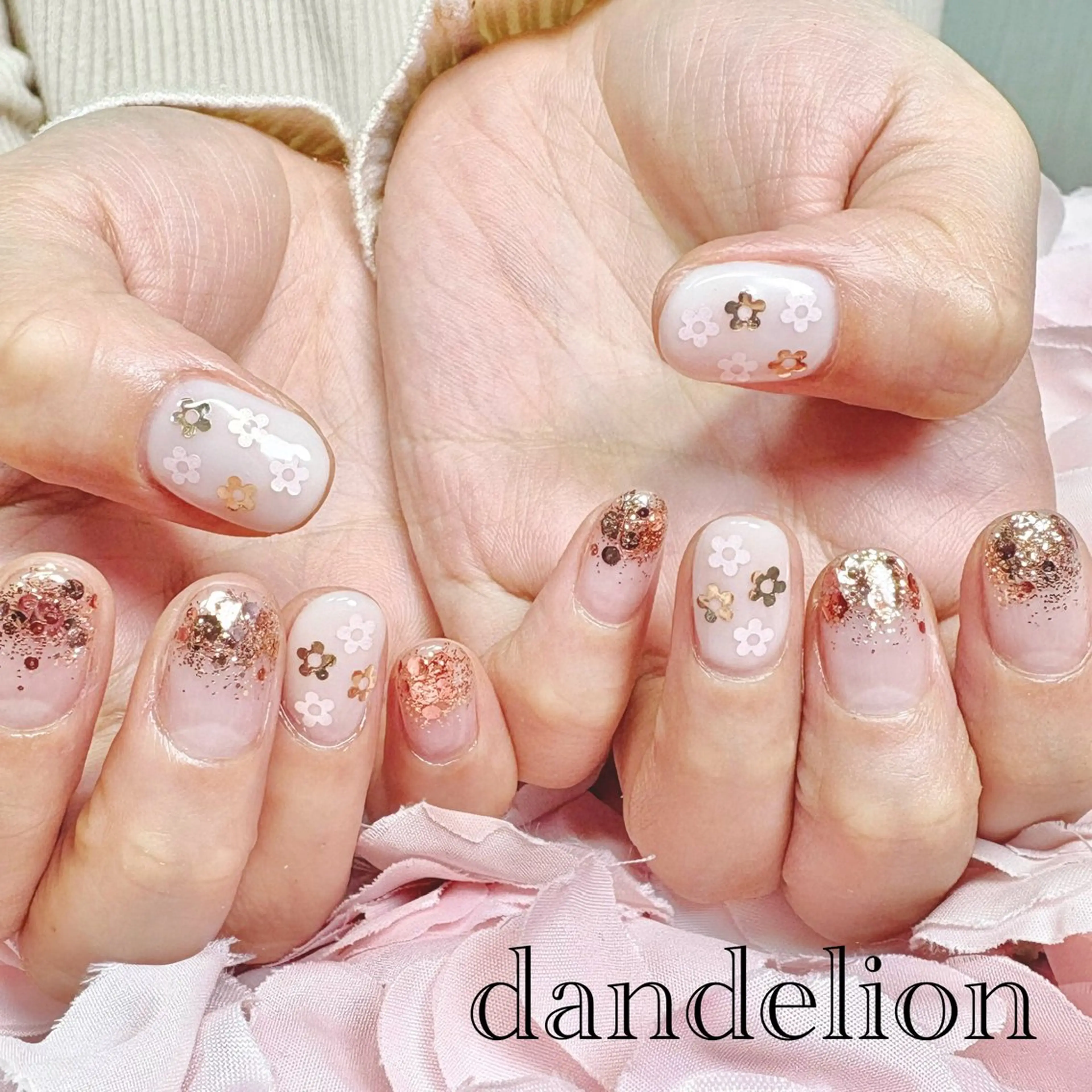 ネイル ハンドネイル ハンドケア dandelion ダンデライオンのネイルデザイン