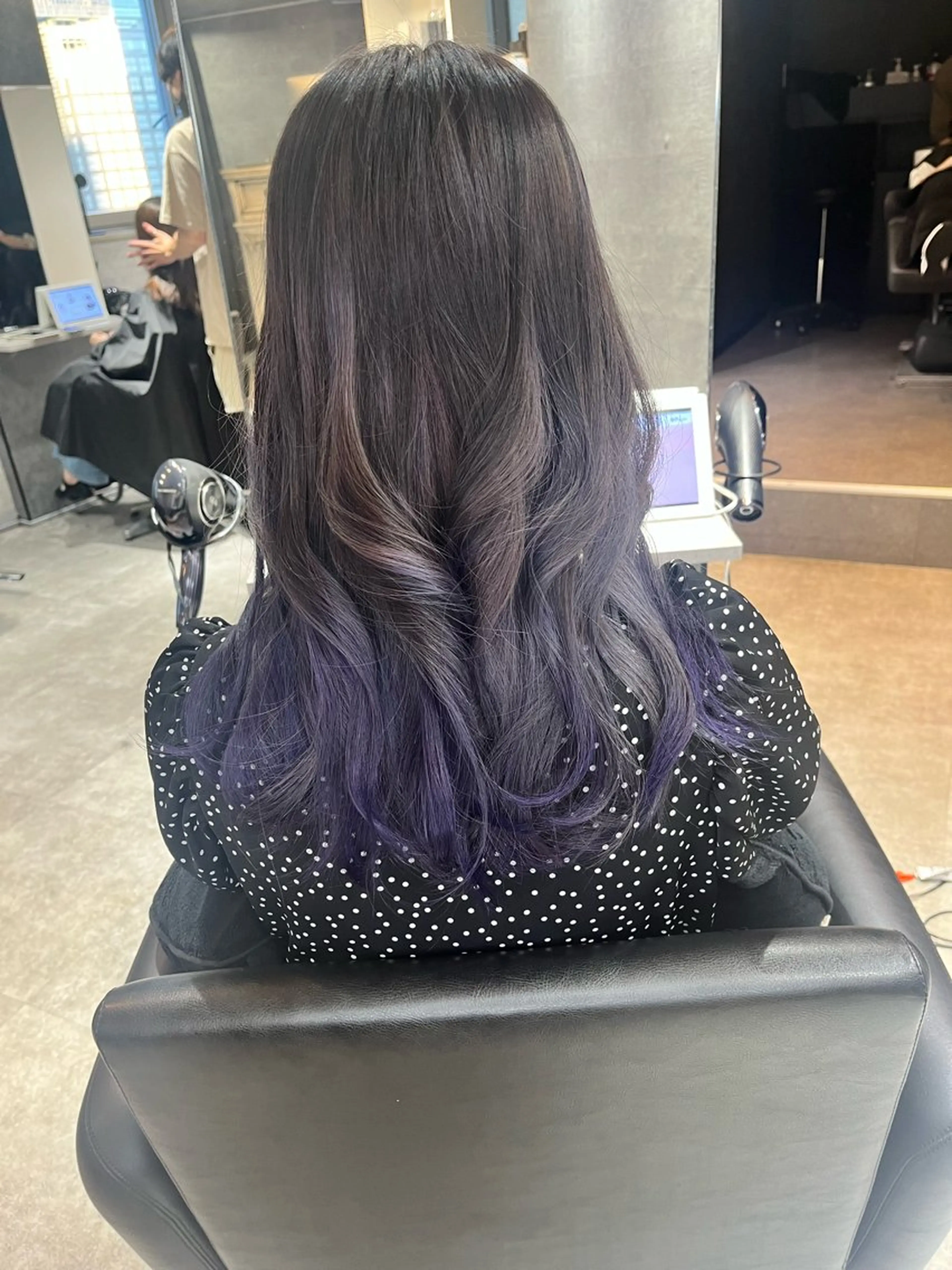ロング カラー カット ヘアカラー トリートメント ダブルカラー 新宿のヘアスタイル