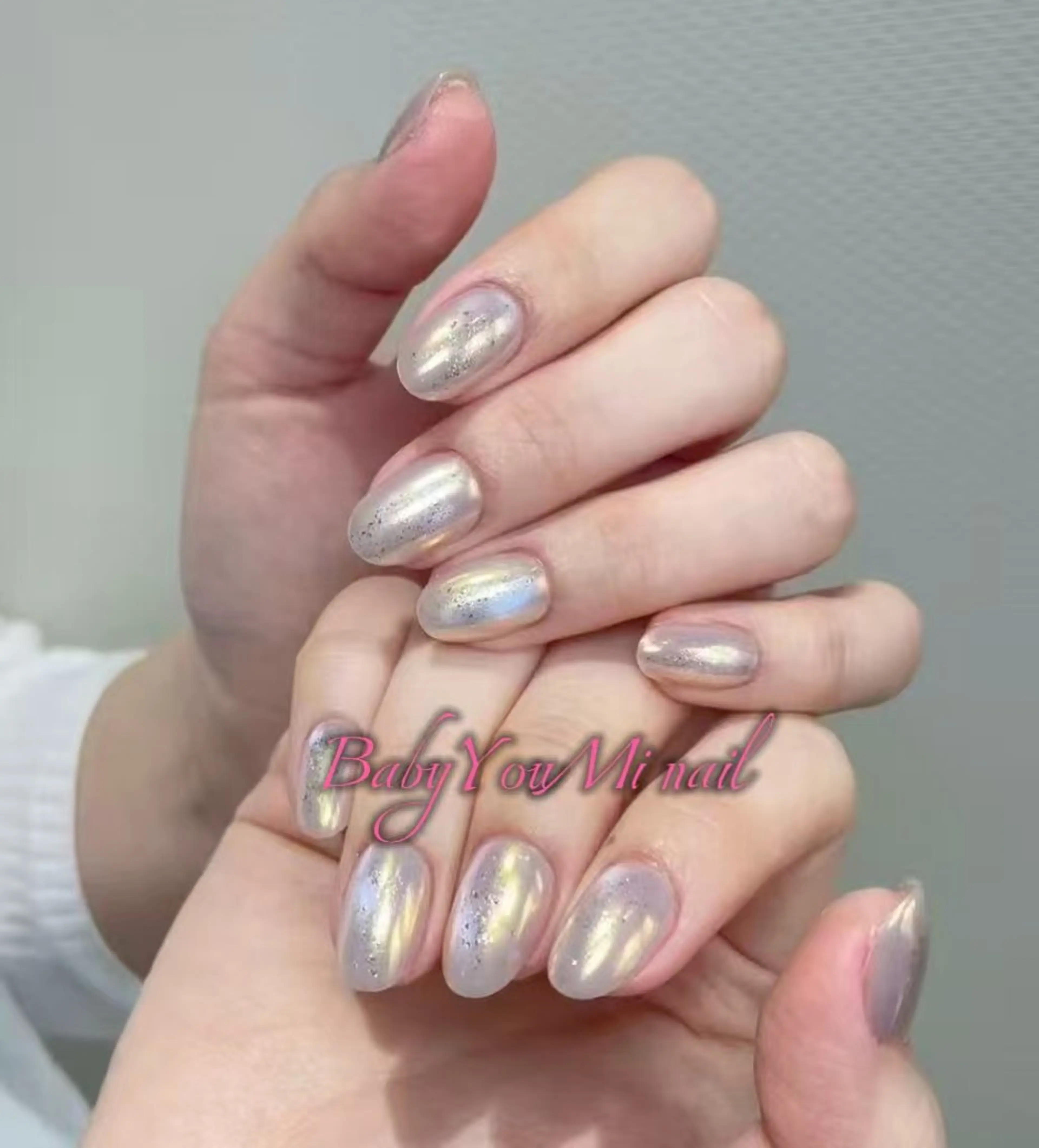ネイル オーロラネイル 成人式 フットネイル フレンチネイル ジェルネイル ハンドネイル BabyYouMi ねねのネイルデザイン