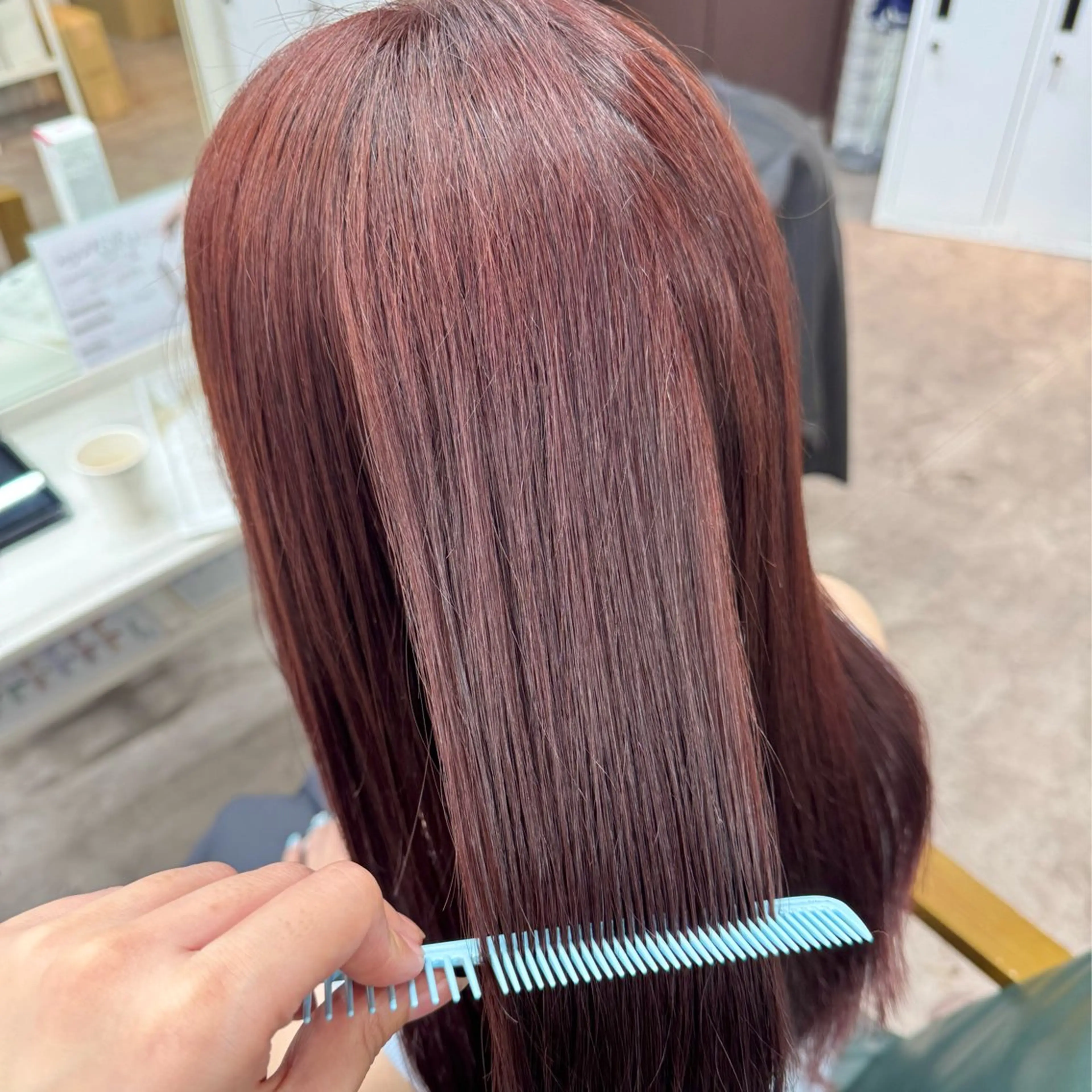 セミロング カラー ヘアカラー JUNSHIN🦋 ヘアセット／カラーのヘアスタイル