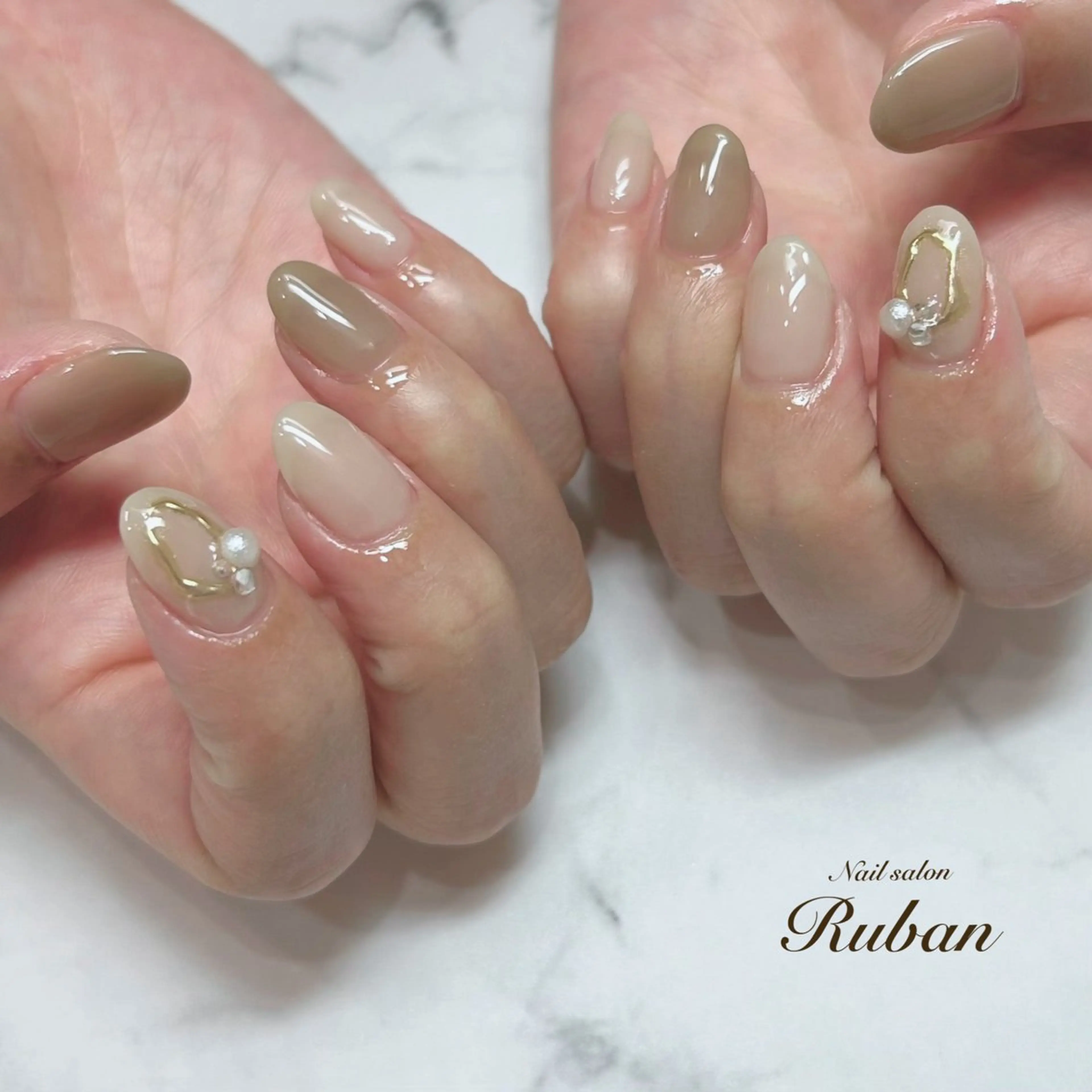 ネイル ニュアンスネイル オフィスネイル Nail salon Ruban所属・Nail salon Rubanのネイルデザイン