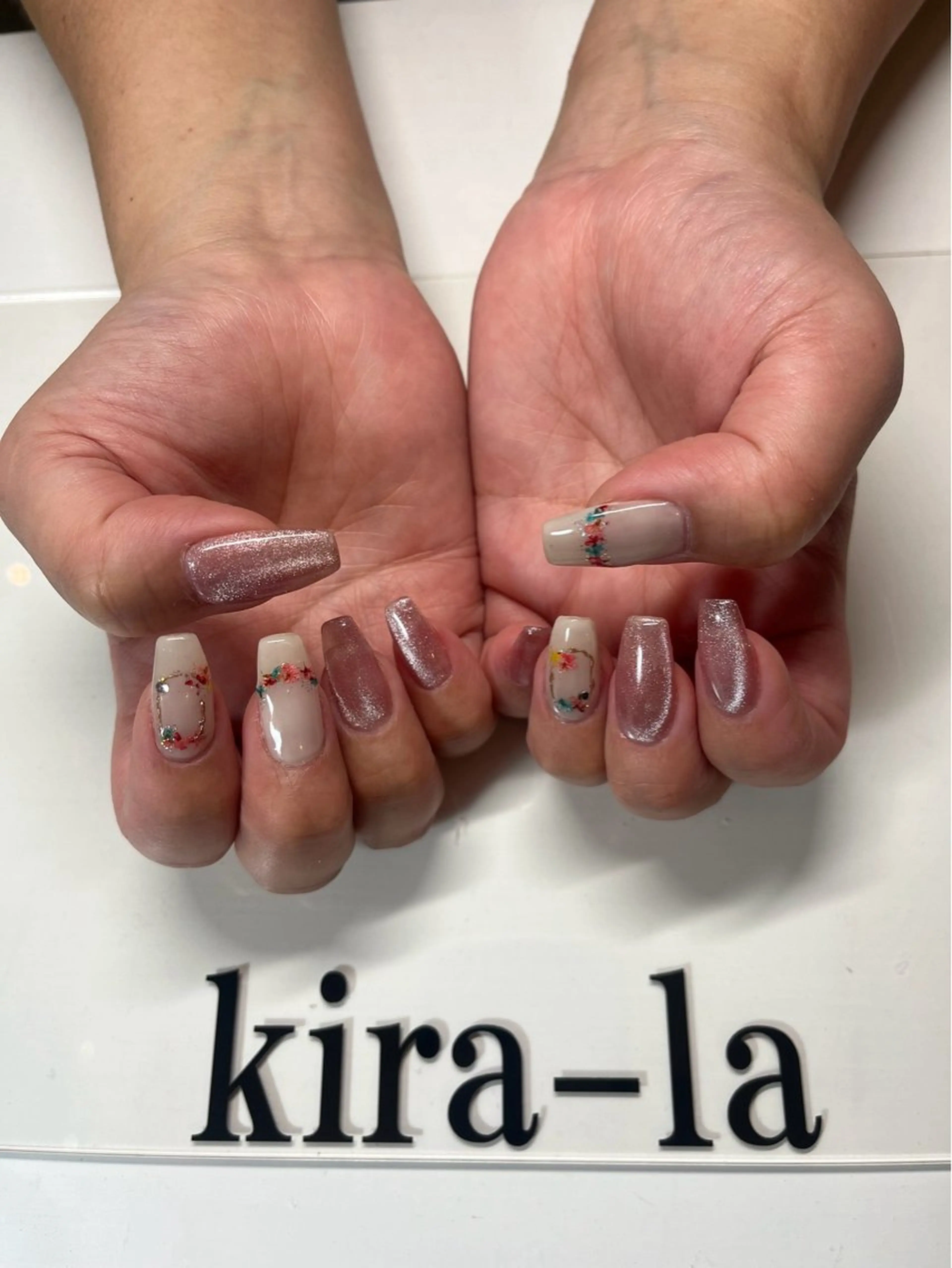 ネイル 春ネイル ハンドネイル kira-la キララ･:*..のネイルデザイン
