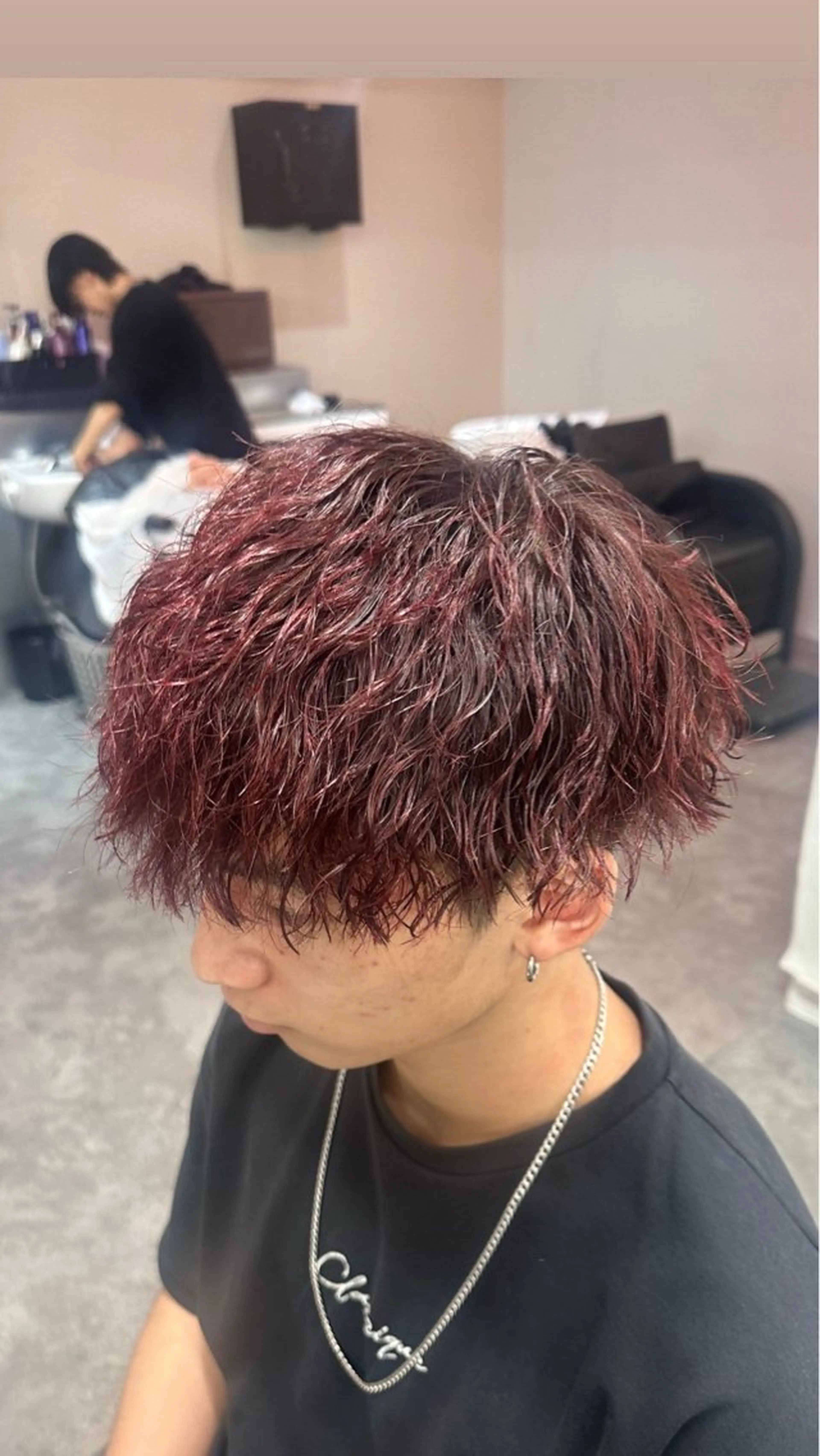 ショート パーマ メンズ カット パーマ ヘアセット メンズ/パーマ特化/ 町田/naokiのヘアスタイル