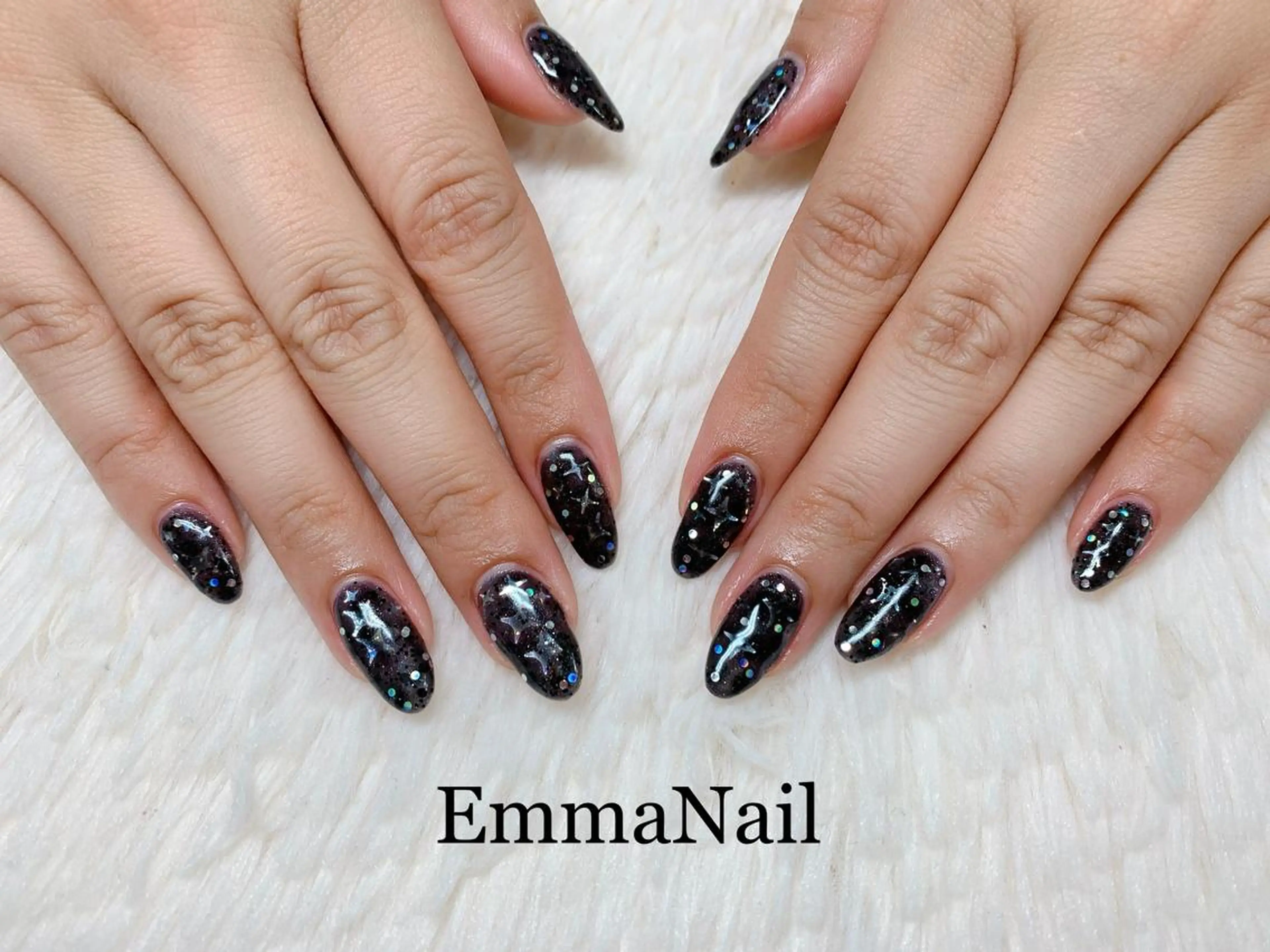 ネイル オーロラネイル 持ち込み salon EM&A emiのネイルデザイン