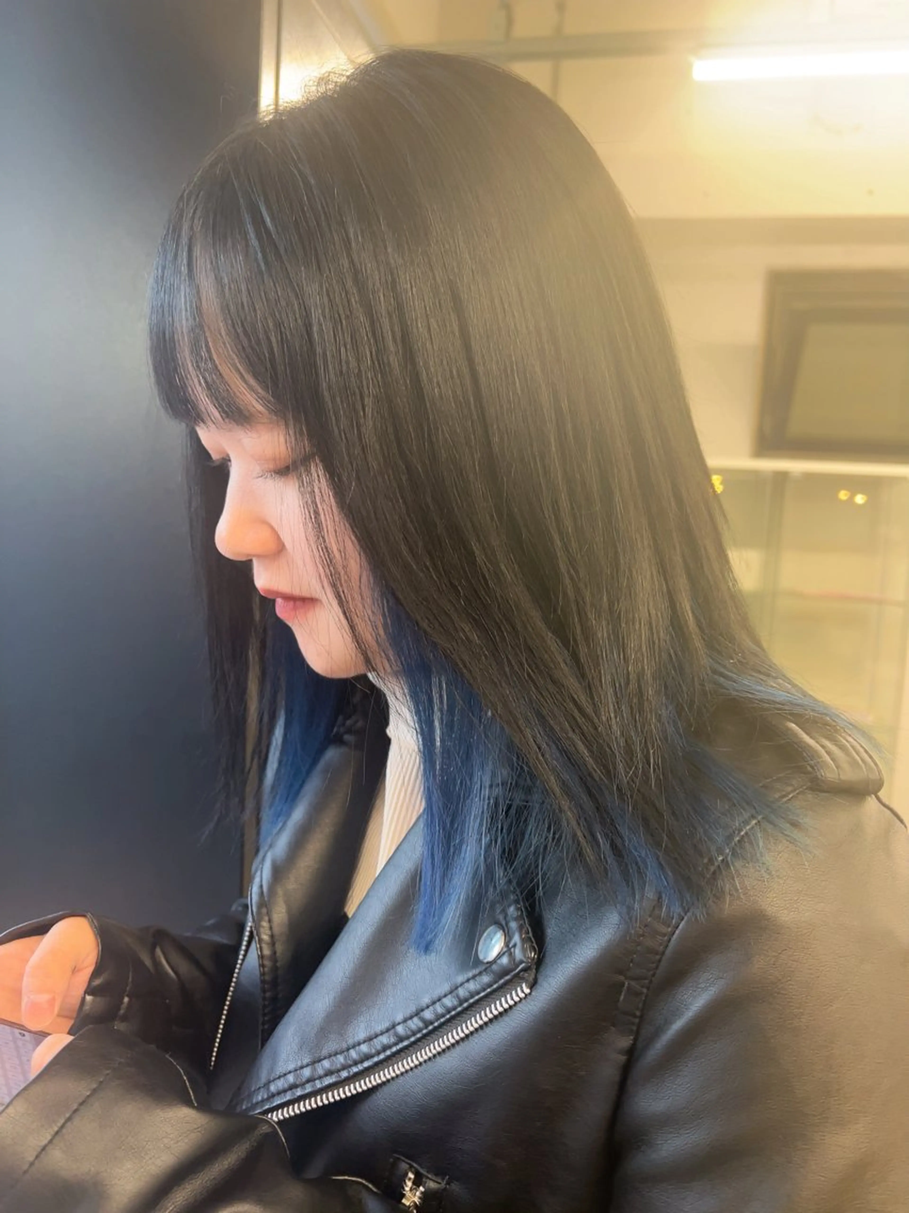 ミディアム カラー ヘアカラー トリートメント MODEK's 庄内 mikuのヘアスタイル