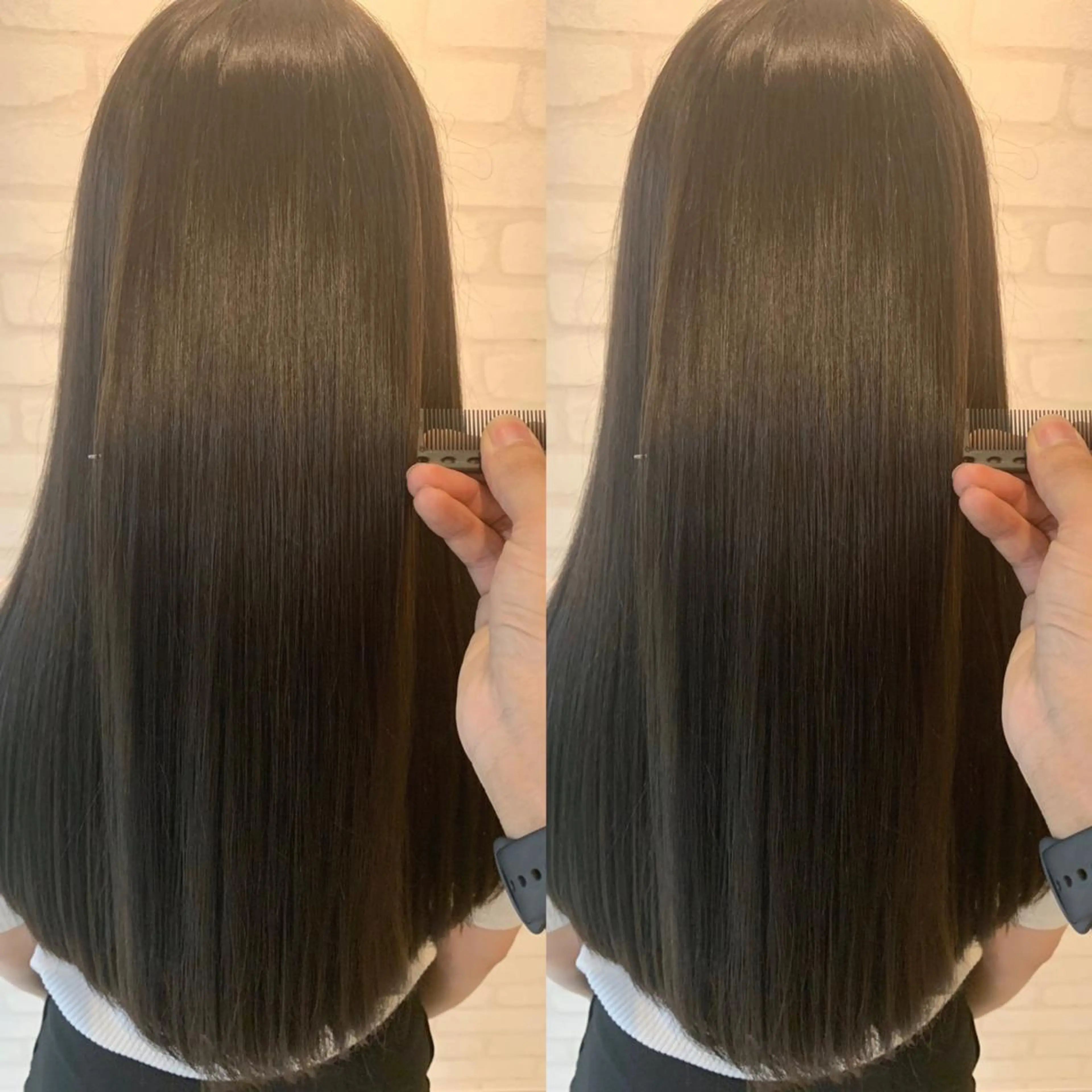 ロング 髪質改善 貸切サロンのヘアスタイル