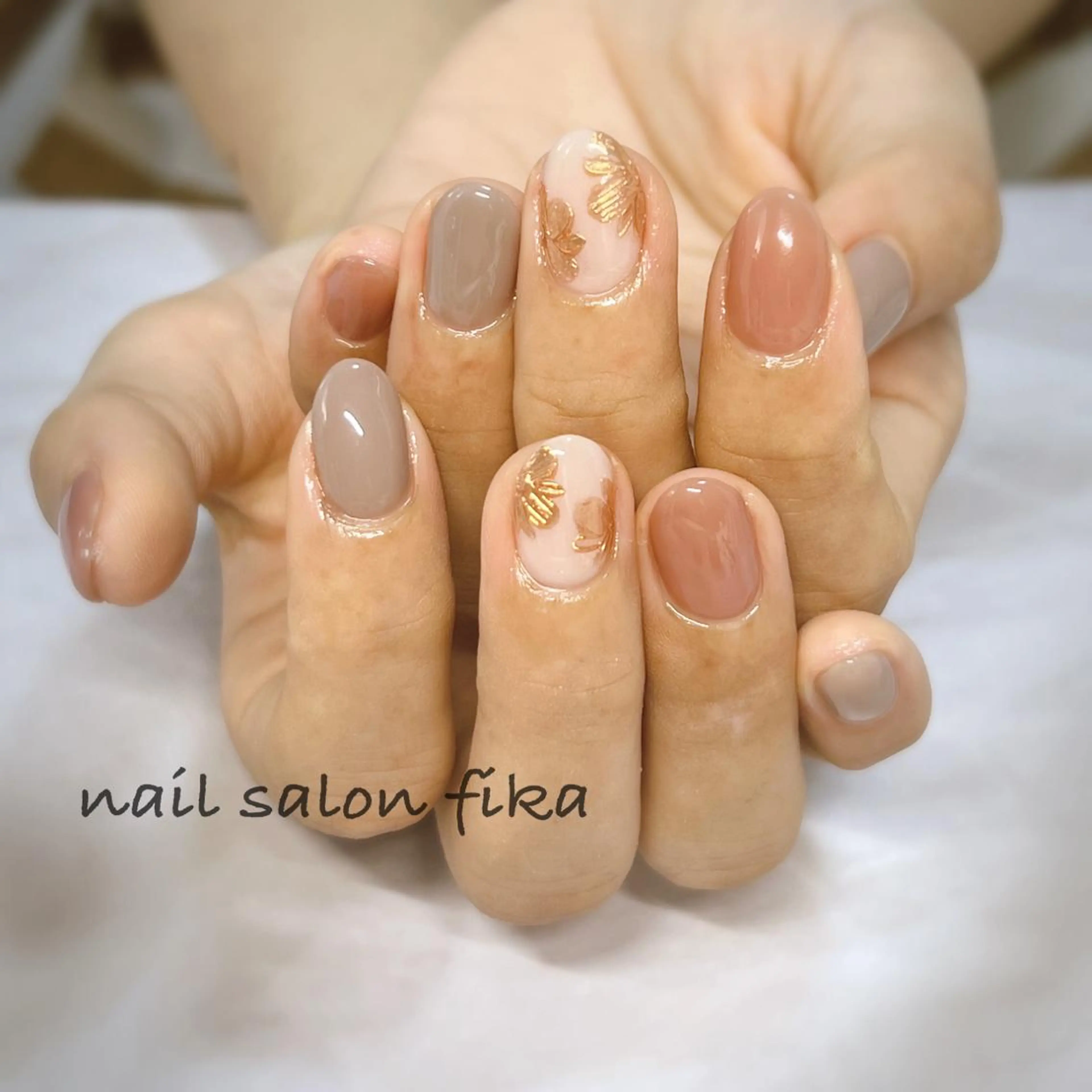 ネイル シンプルネイル ハンドネイル nail salon fikaのネイルデザイン