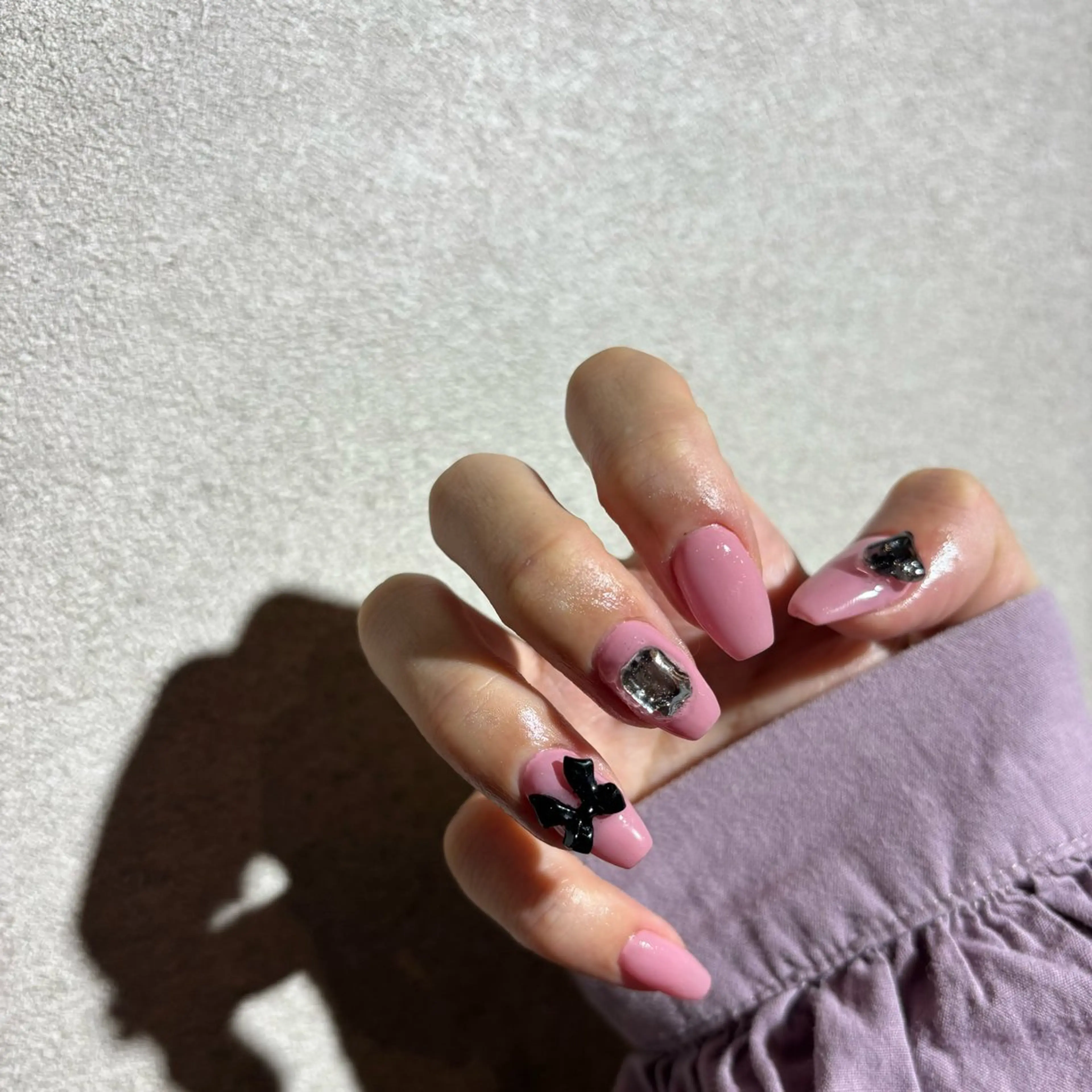 ネイル ワンカラーネイル ピンク HONOKA W 【深江橋店】のネイルデザイン