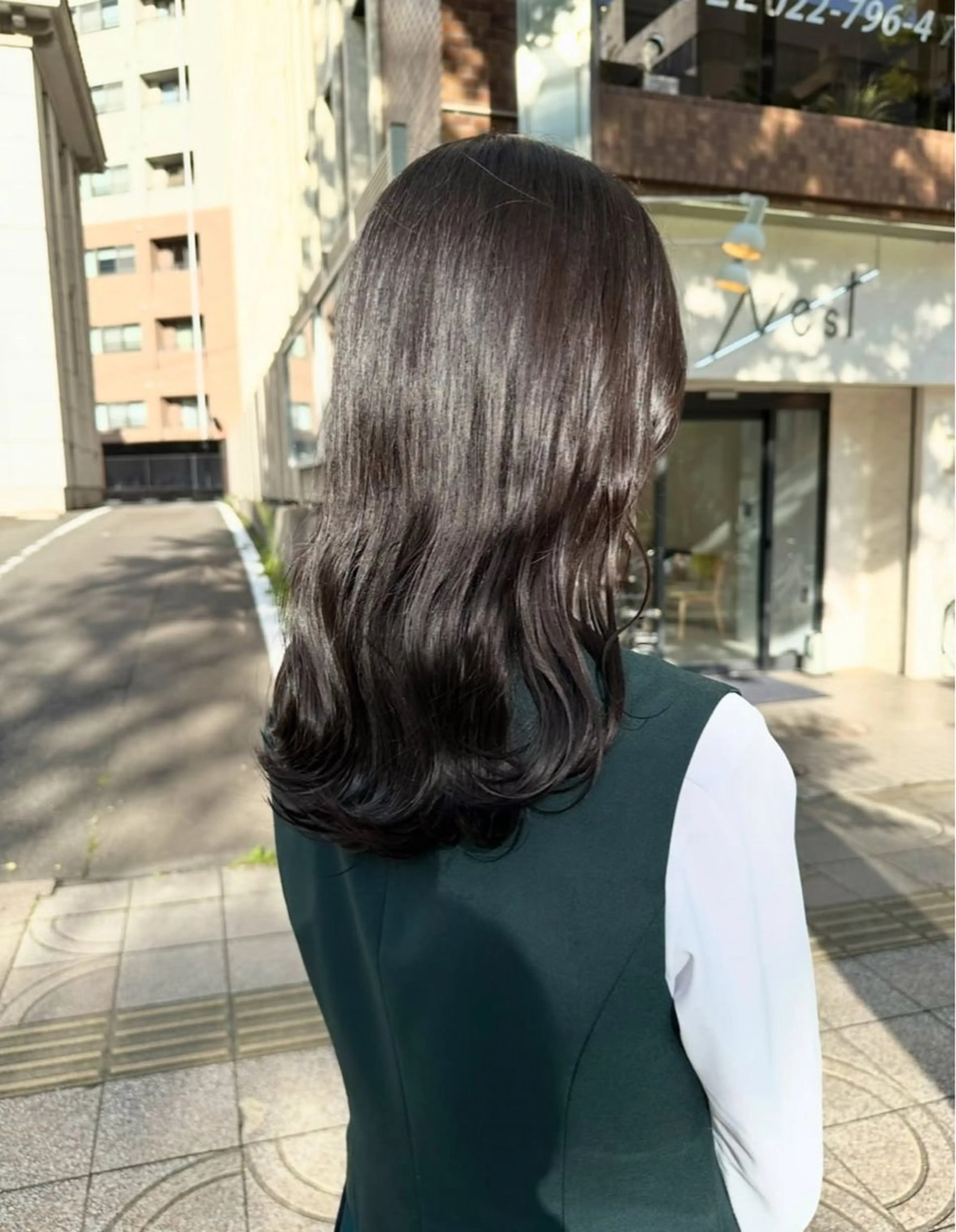 セミロング キクチ リオのヘアスタイル