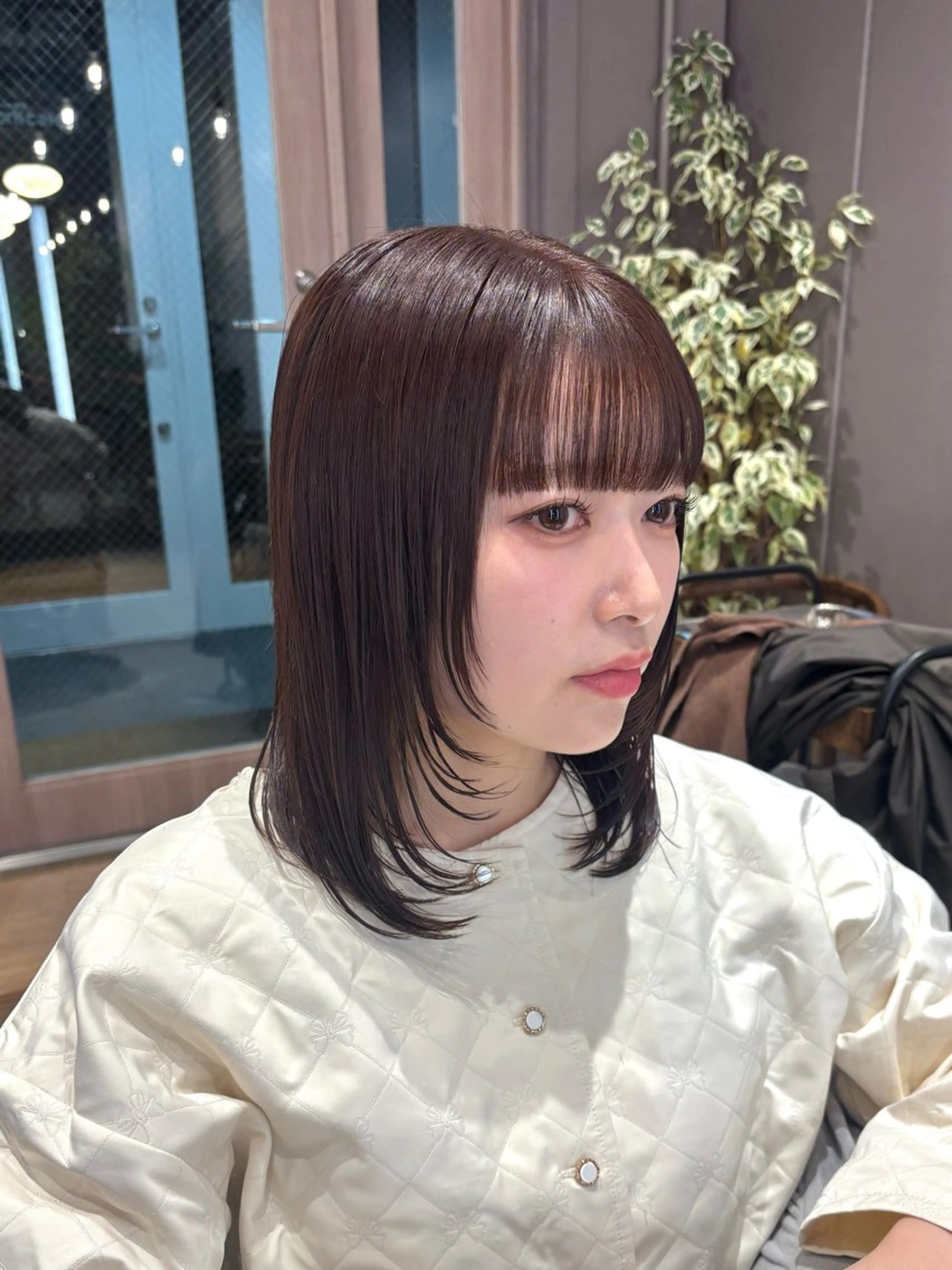 ミディアム カラー カット ヘアカラー トリートメント レイヤーカット/ボブ /nene🍥⋆*のヘアスタイル