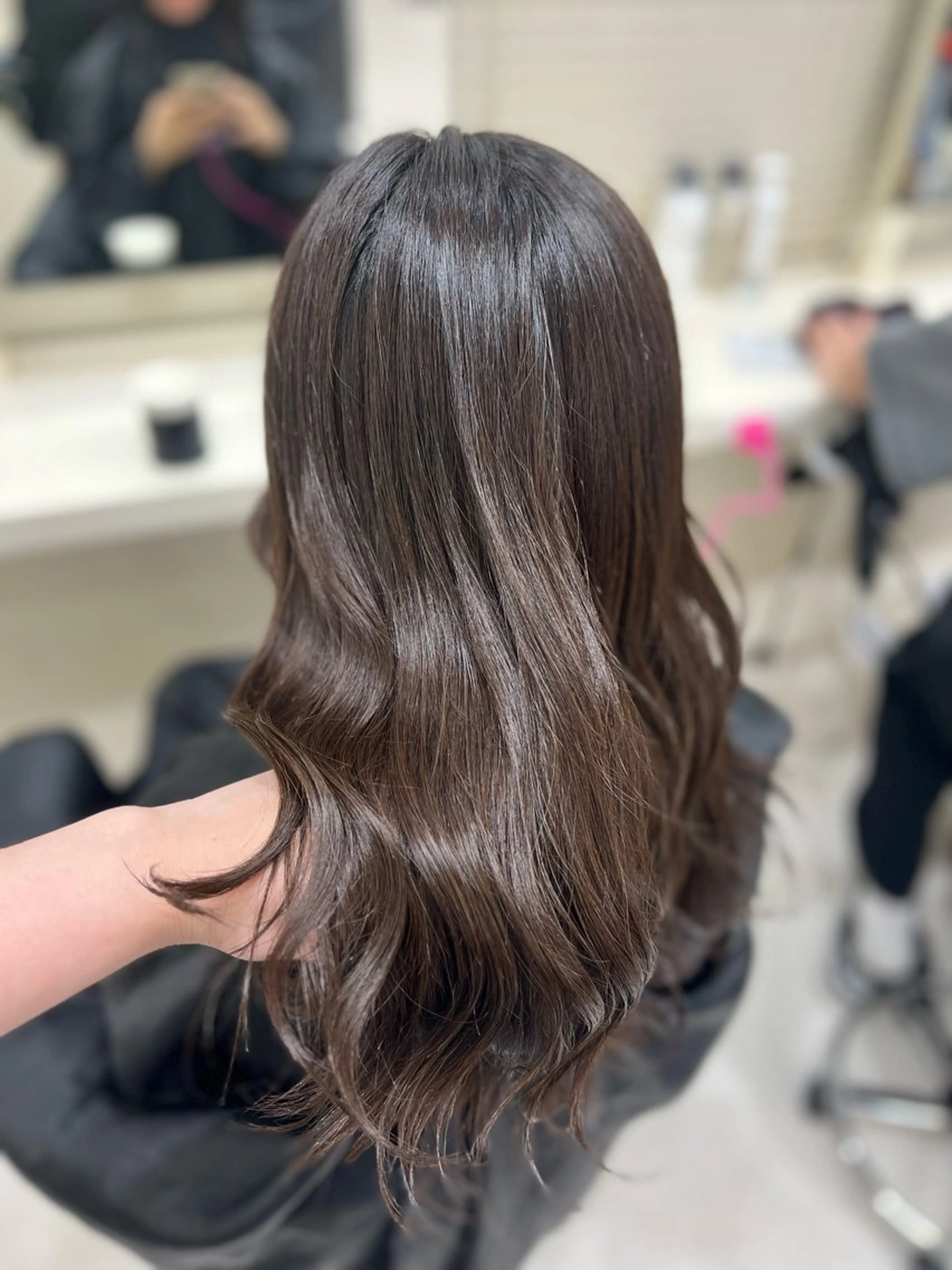 ミディアム カラー ヘアアレンジ 韓国レイヤー＆ピンク 艶髪🩶maikoのヘアスタイル
