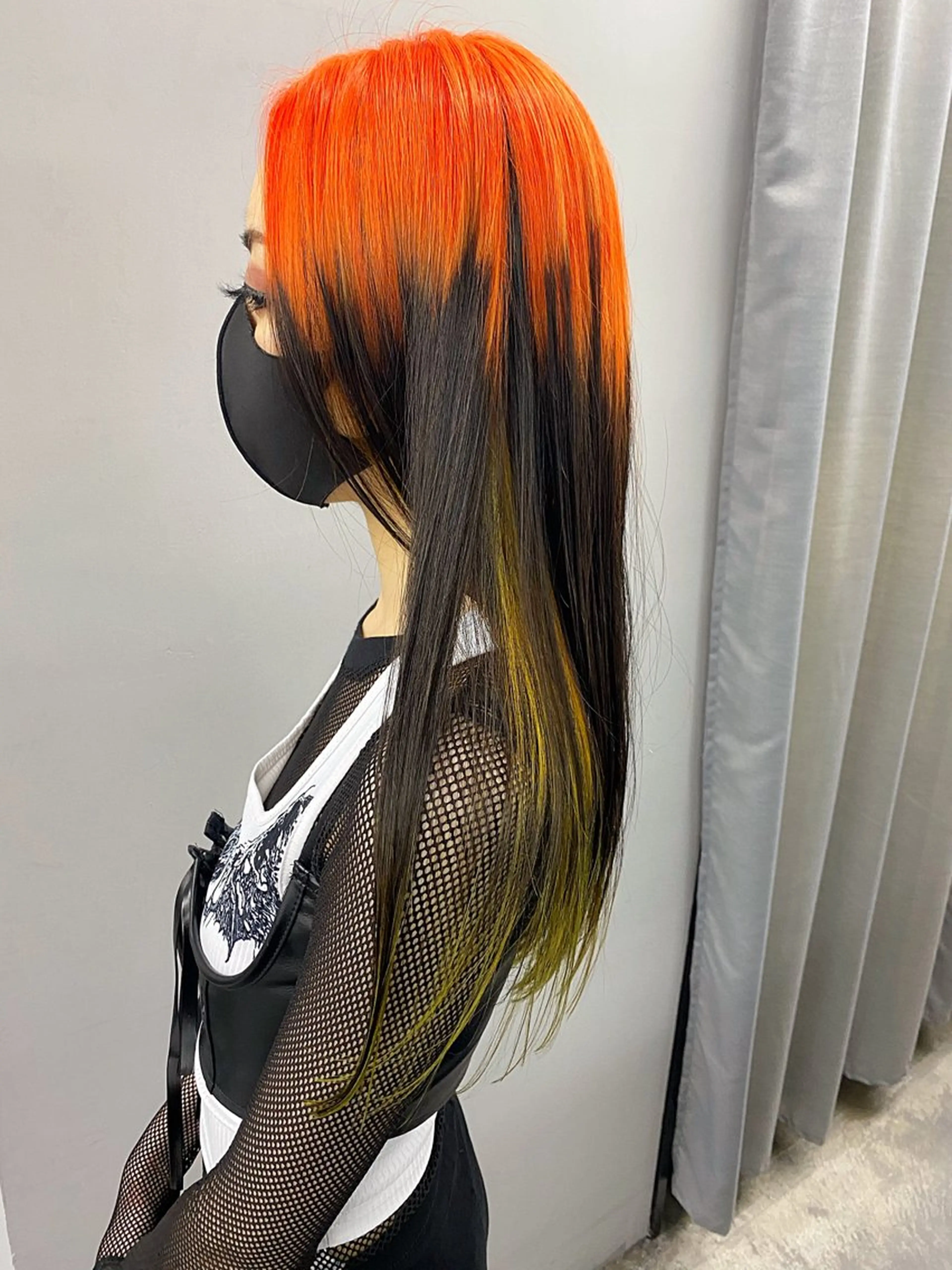 ロング カラー インナーカラー ヘアカラー トリートメント 【痛くないブリーチ】 野村友大のヘアスタイル