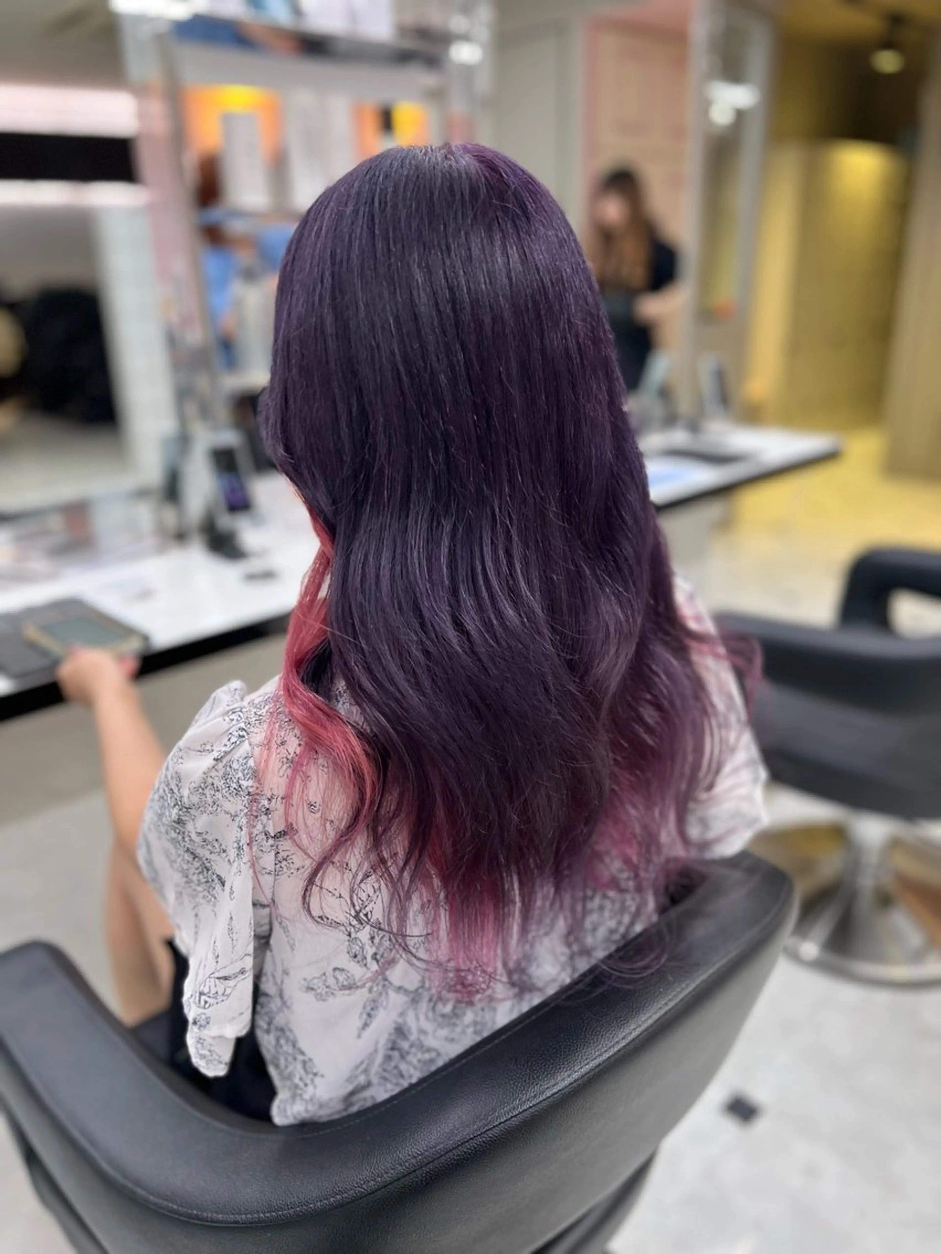 ミディアム カラー ヘアアレンジ ヘアカラー トリートメント ヘッドスパ ヘアセット 💕ブリーチカラー☁ 髪質改善💖サワのヘアスタイル