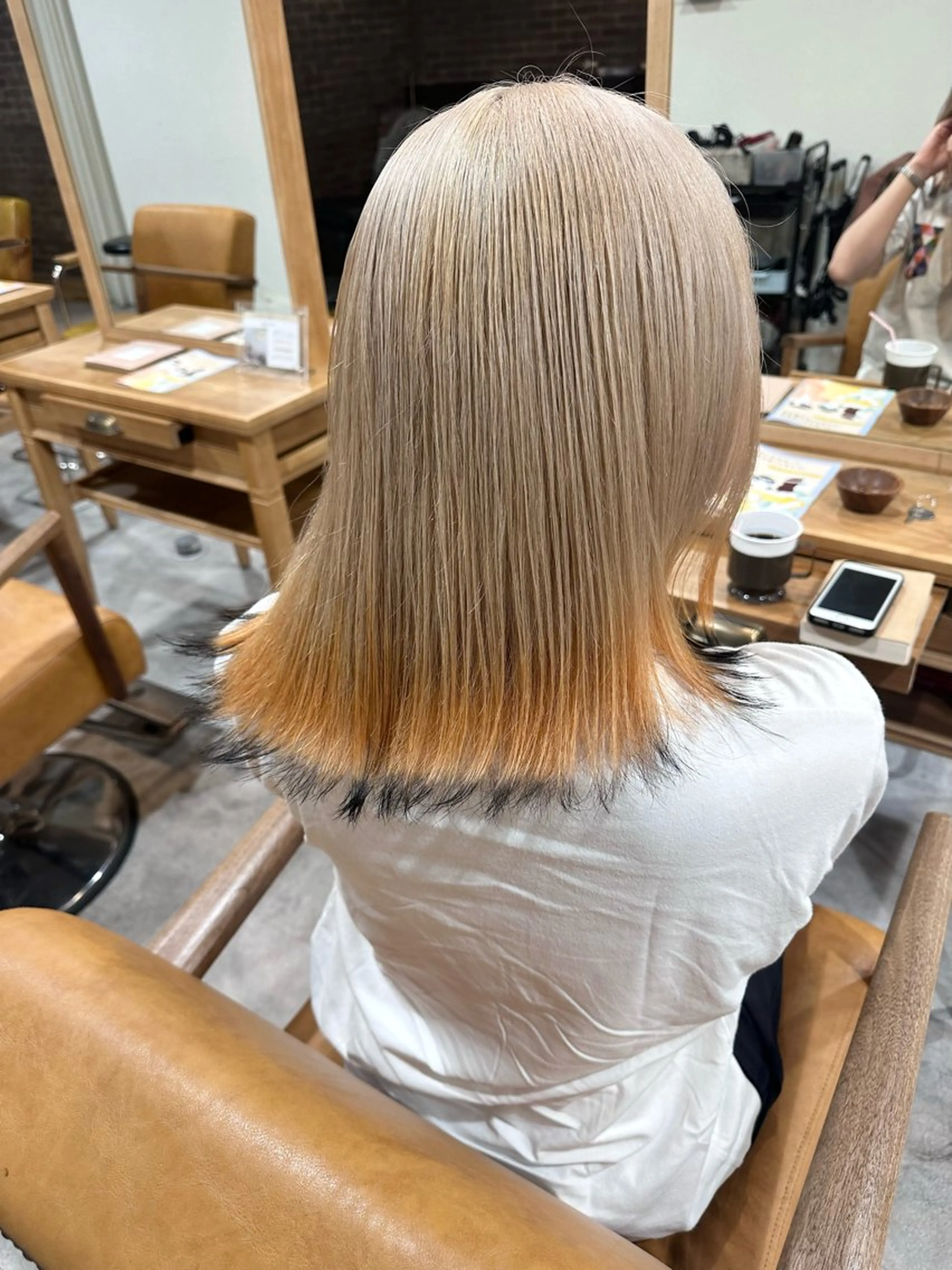 セミロング カラー ヘアカラー 福崎 真奈のヘアスタイル