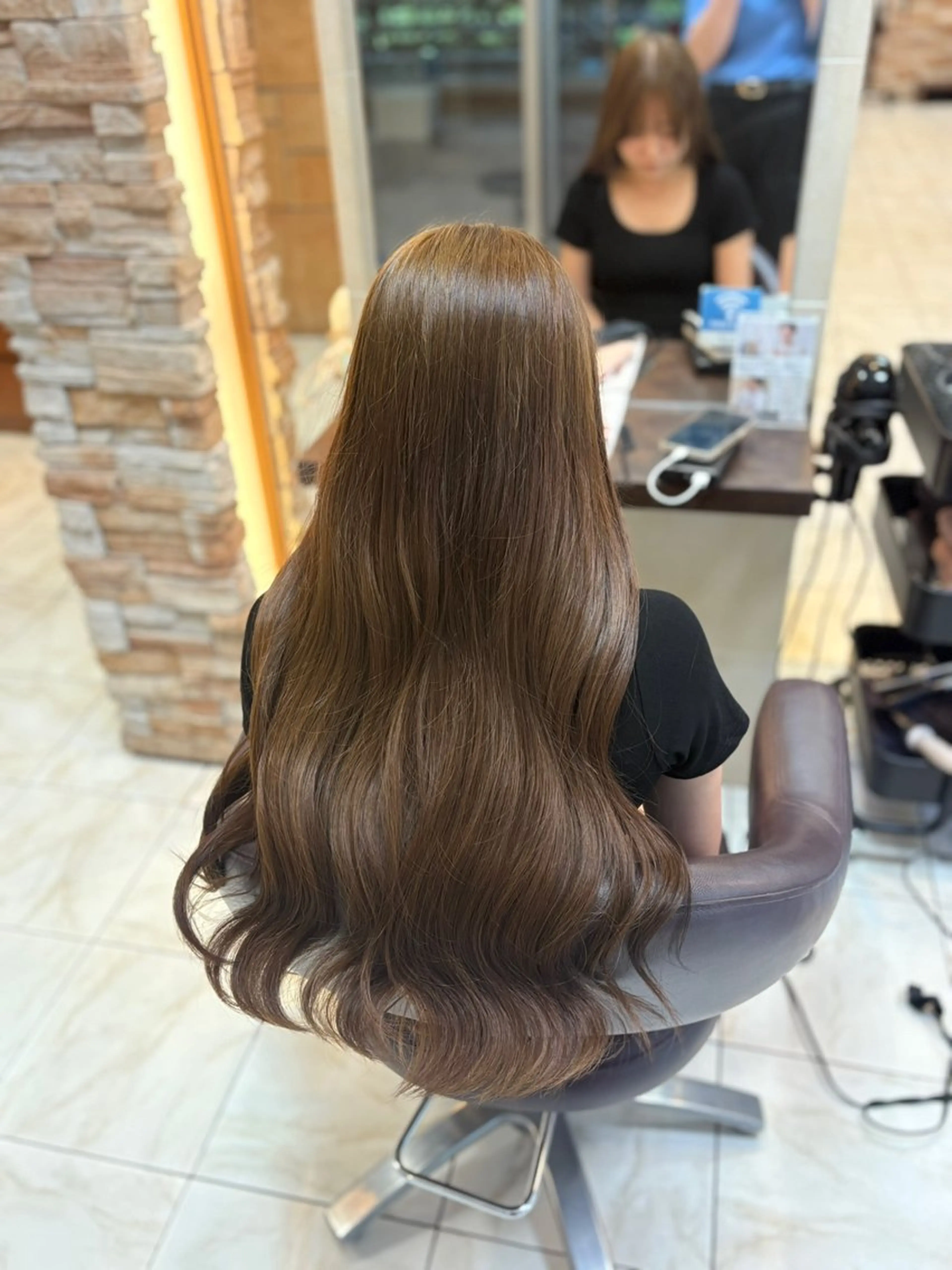 ロング ヘアカラー トリートメント 🎀透明感カラー 🐈ナズナのヘアスタイル