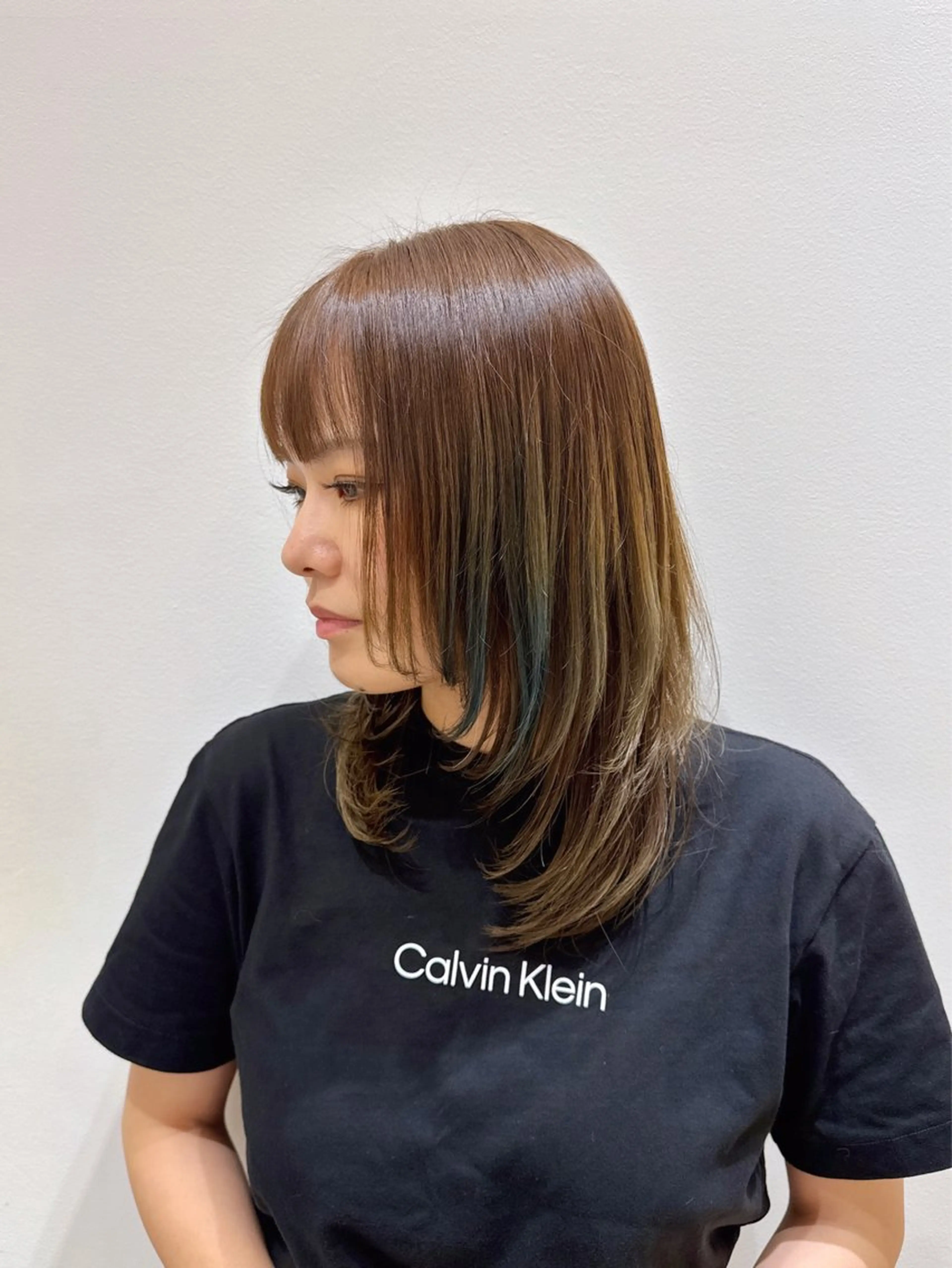 ミディアム ヘアカラー トリートメント echelle所属・るな/echelle 【カットモデル募集】のヘアスタイル