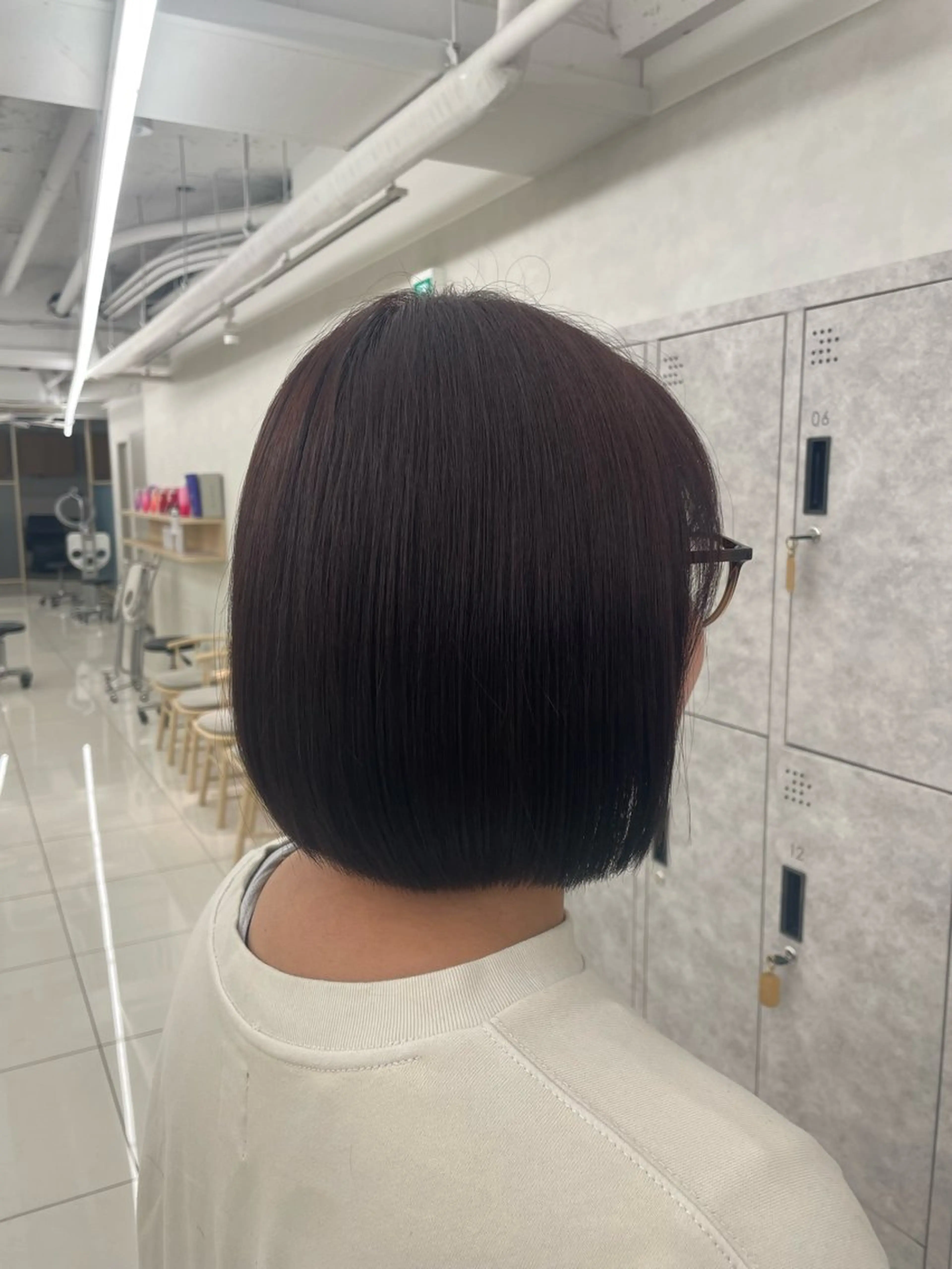 ミディアム カット ヘアカラー 艶カラー/レイヤー カット/あやかのヘアスタイル