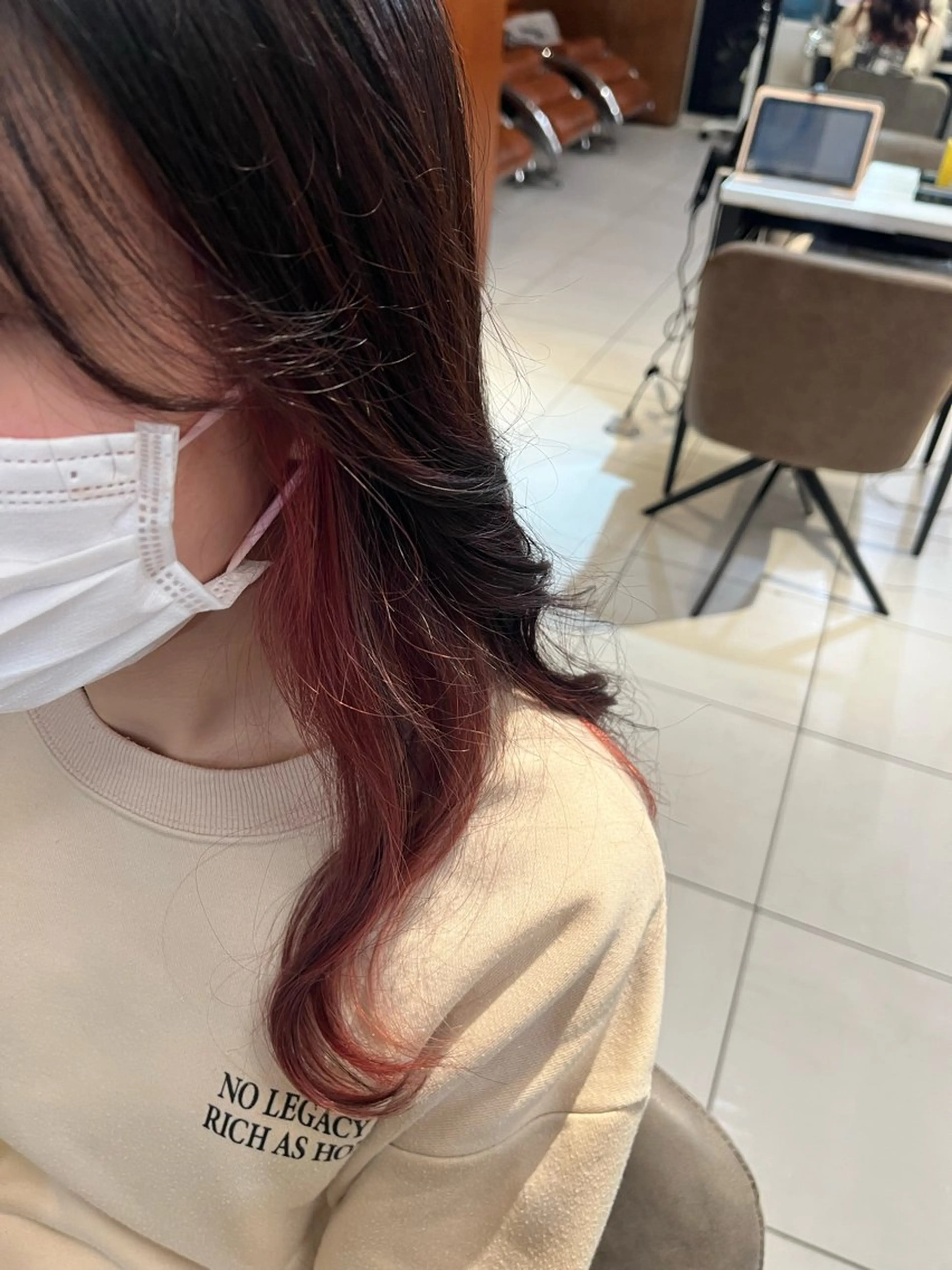 ロング カラー ピンクカラー レッドカラー Arisa 𖤐 ̖́-のヘアスタイル